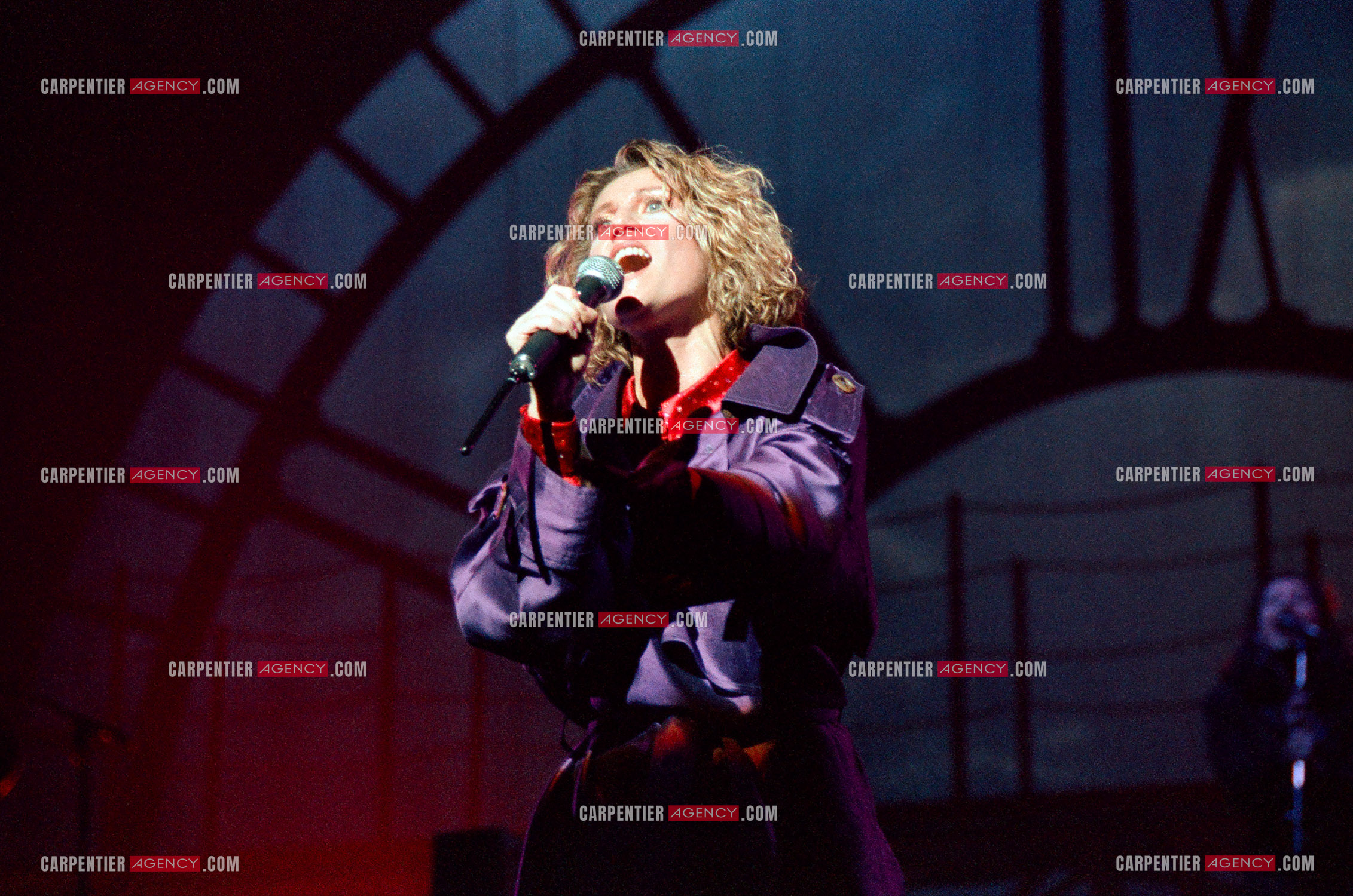 La chanteuse Sheila en concert au Zénith de Paris en 1985.    ( Exclusif )