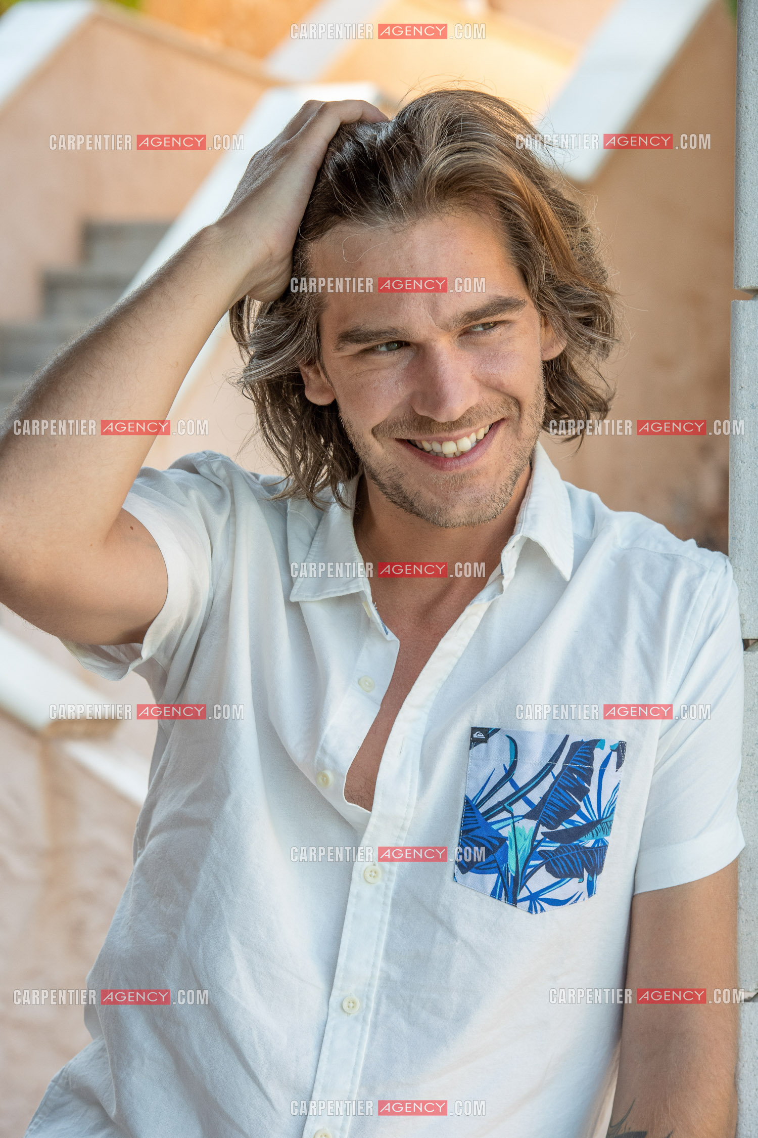 Portrait du ténor Amaury Vassili lors de ses vacances d'été a Toulon dans le Var.  ( Exclusif )