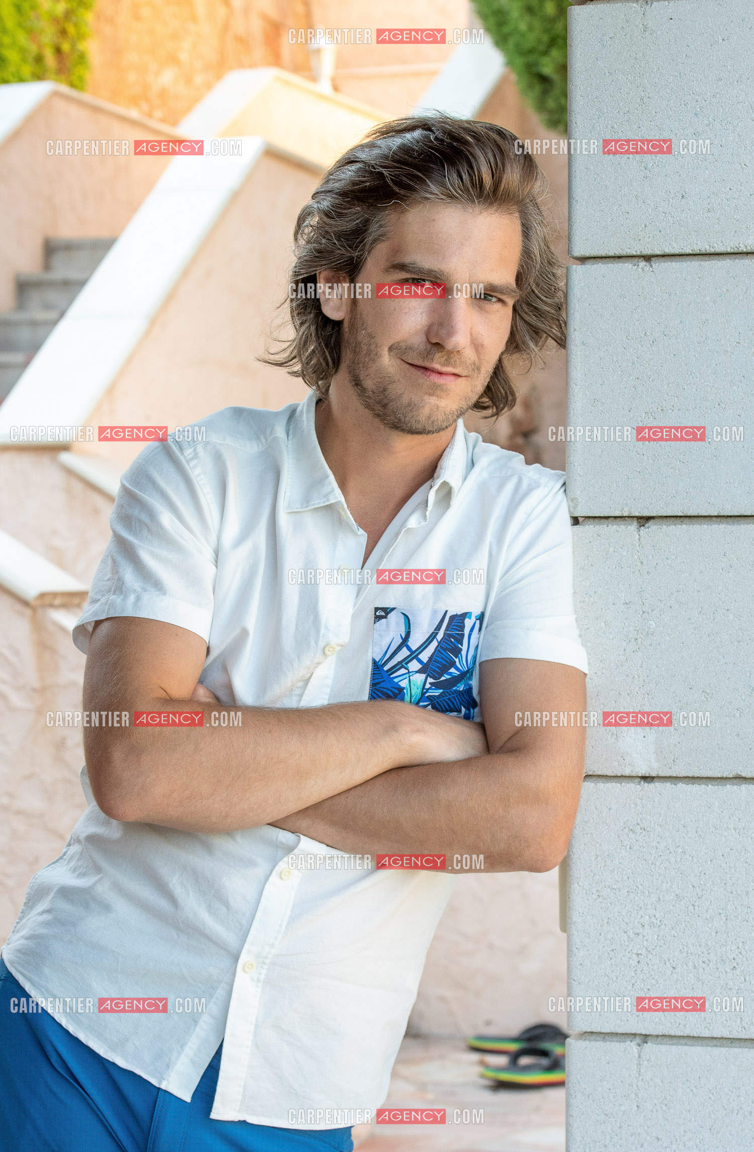Portrait du ténor Amaury Vassili lors de ses vacances d'été a Toulon dans le Var.  ( Exclusif )