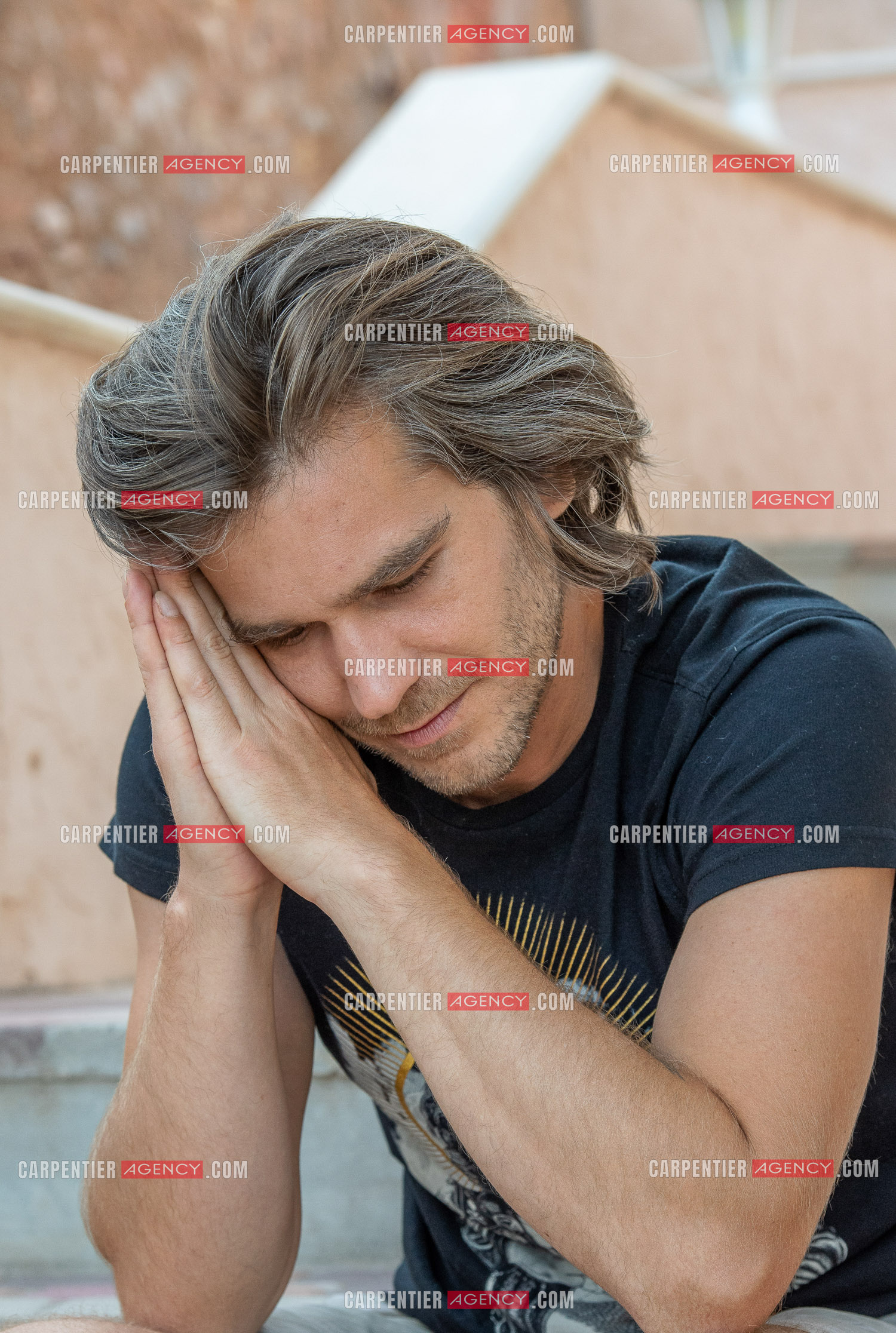 Portrait du ténor Amaury Vassili lors de ses vacances d'été a Toulon dans le Var.  ( Exclusif )