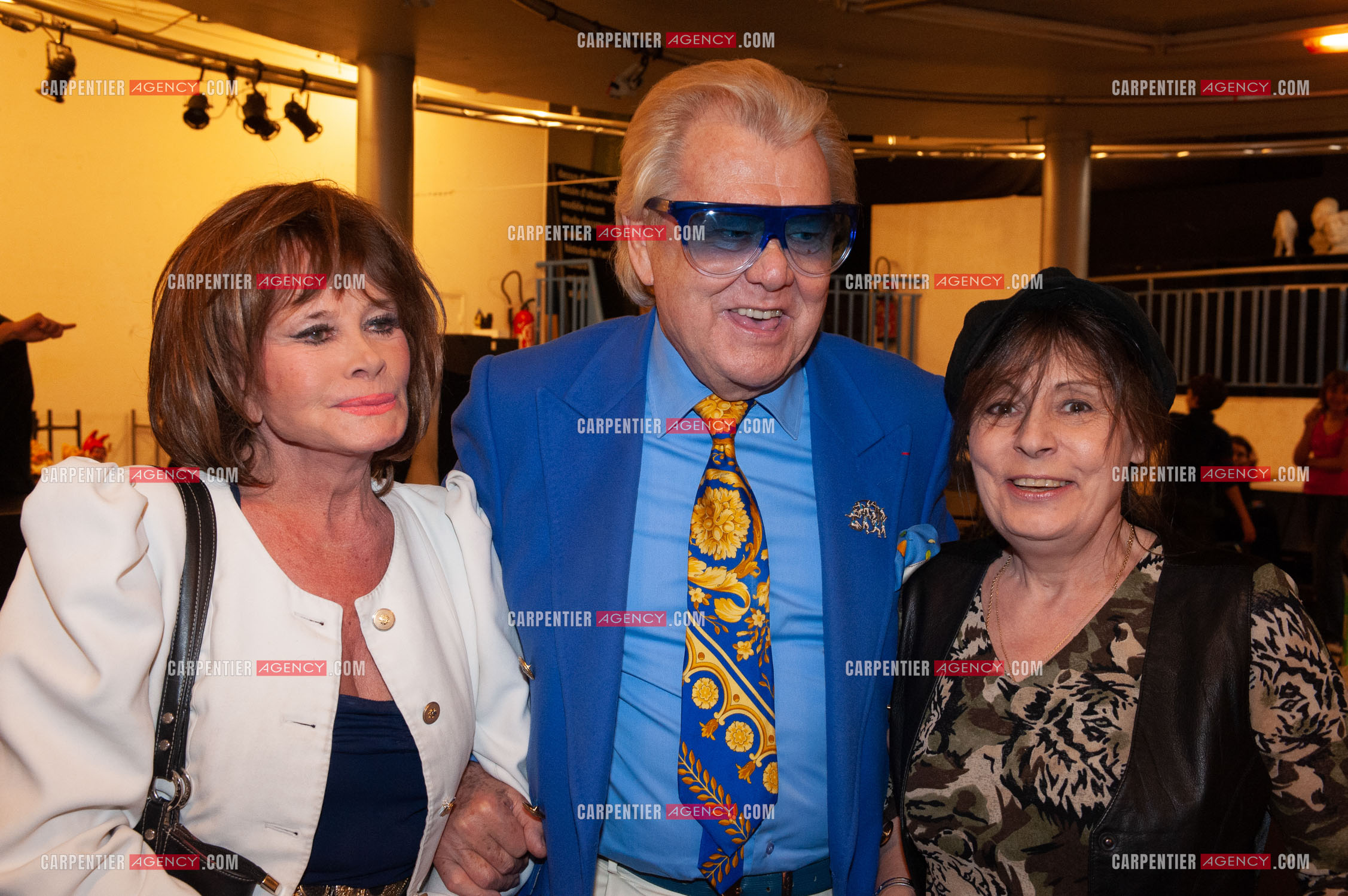Le chanteur Alain Turban en concert à l'European. Dans les loges, Amarande, Michou et Georgette Lemaire.   ( Exclusif )