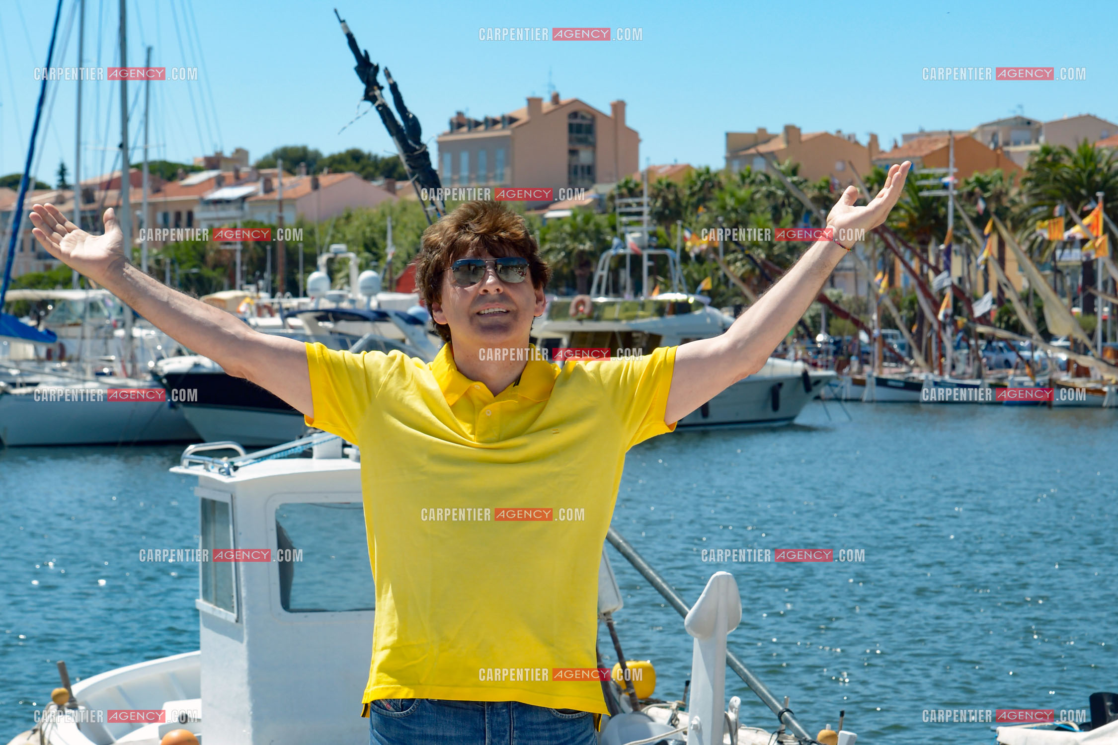 Le chanteur Claude Barzotti sur le port de Bandol dans le Var en 2013.         ( Exclusif )
