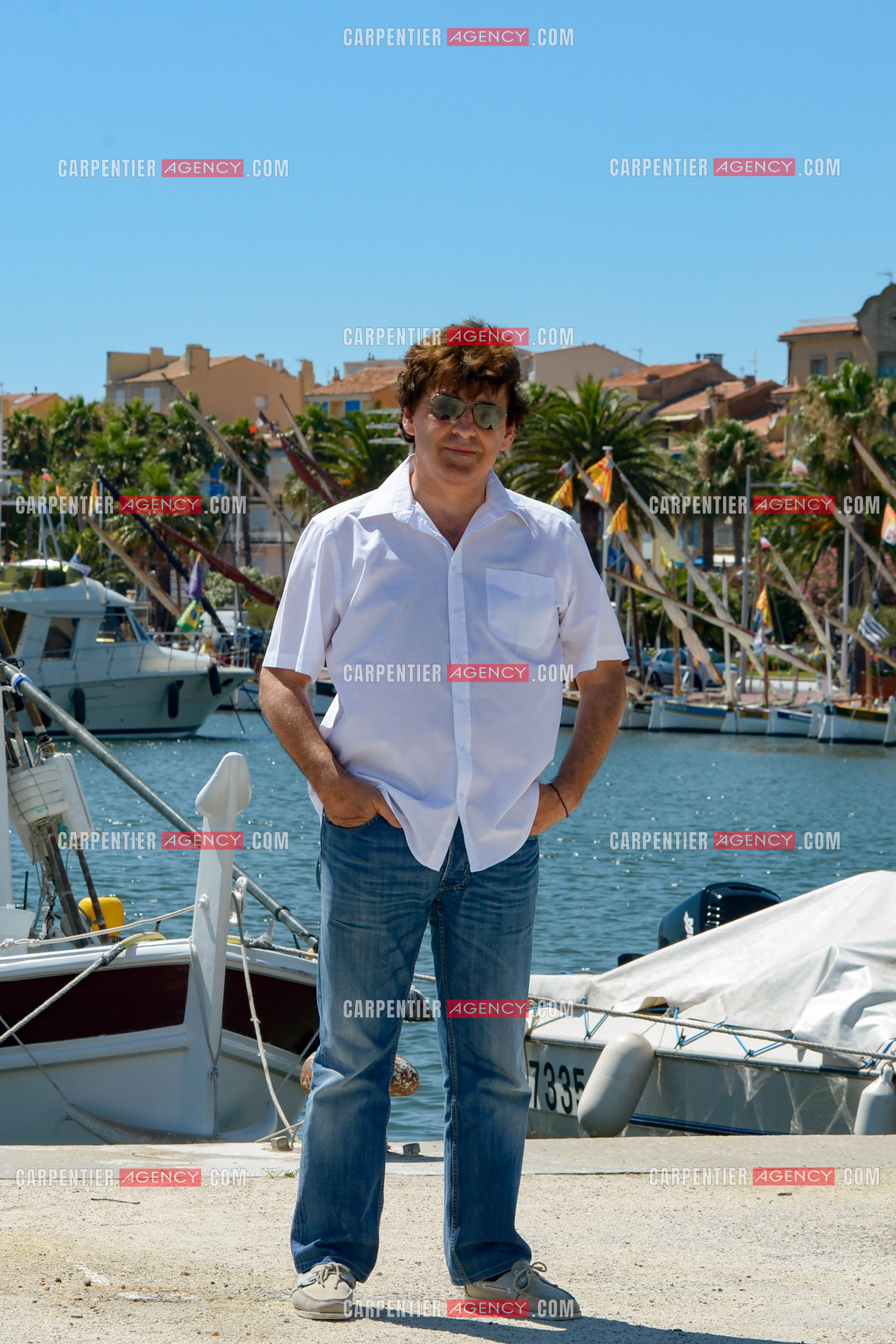 Le chanteur Claude Barzotti sur le port de Bandol dans le Var en 2013.         ( Exclusif )