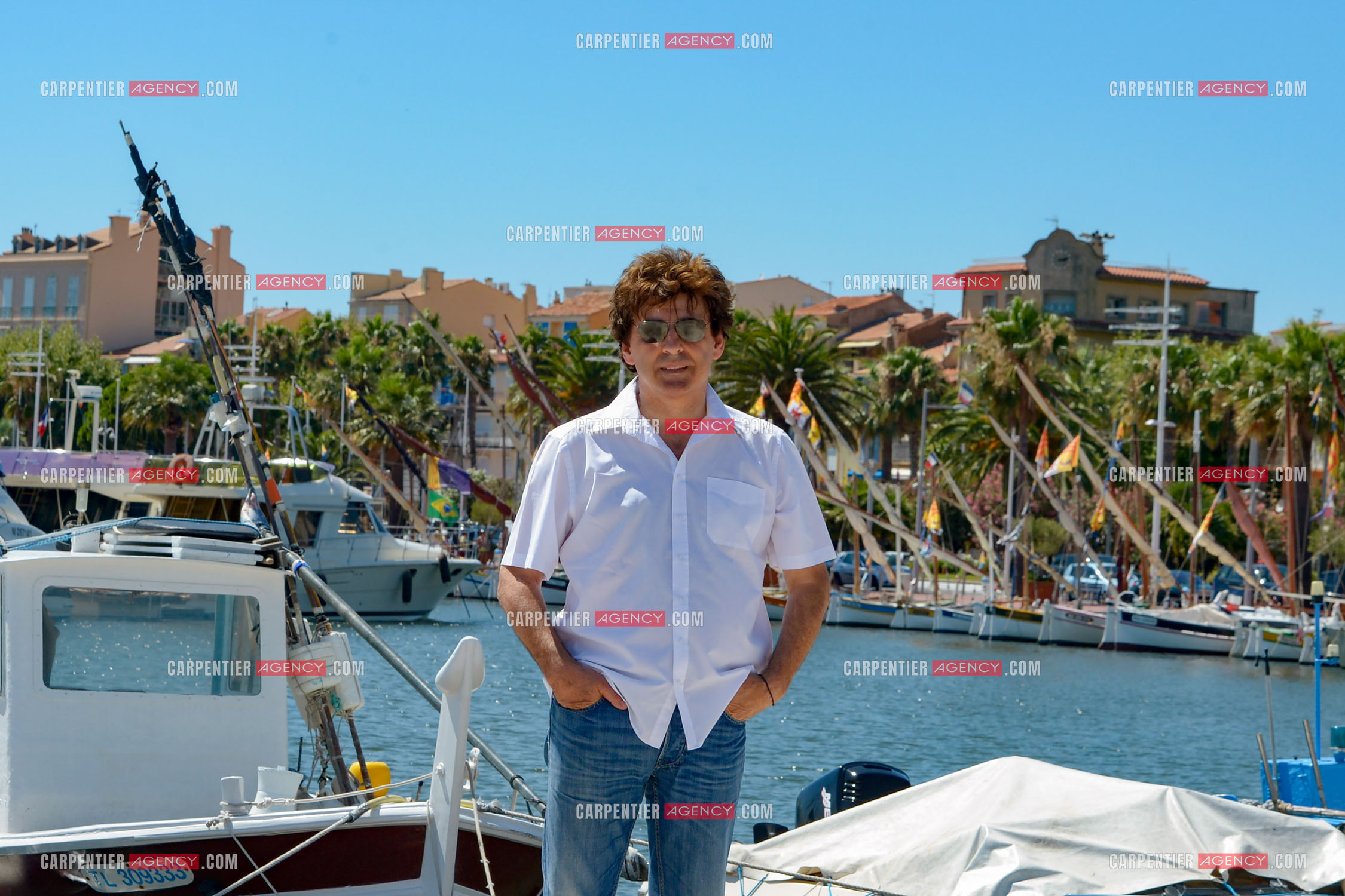 Le chanteur Claude Barzotti sur le port de Bandol dans le Var en 2013.         ( Exclusif )
