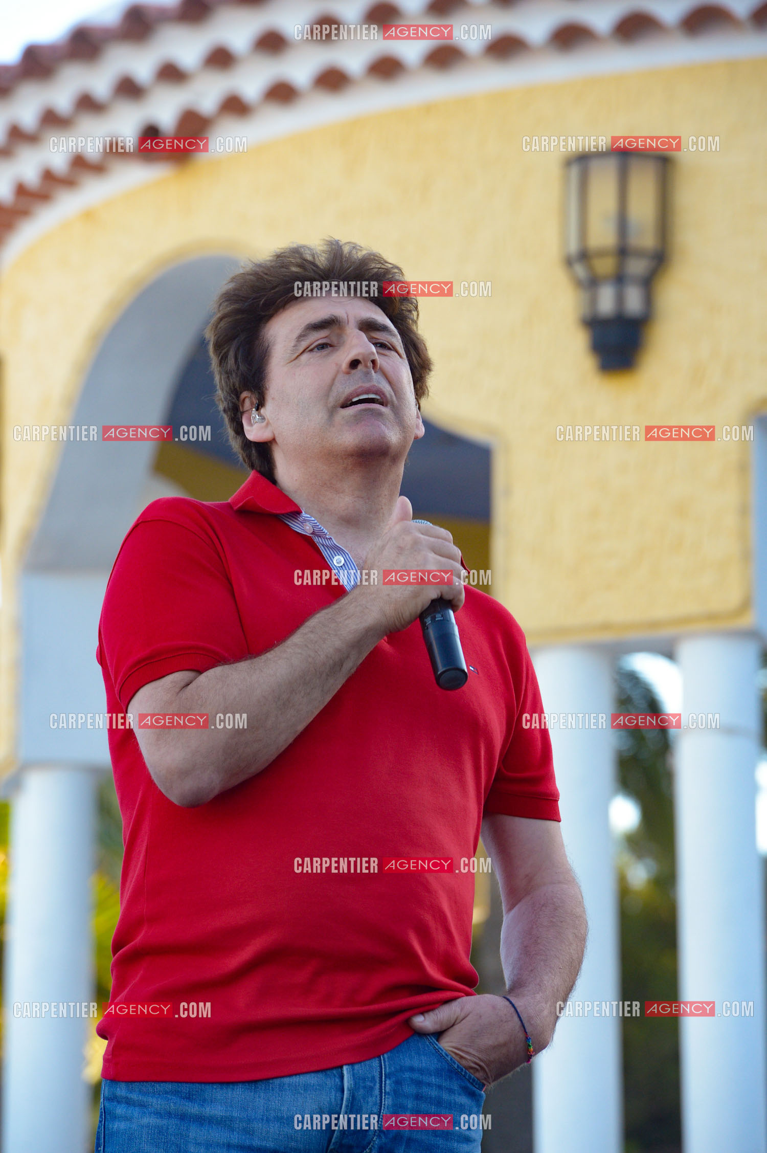 Le chanteur Claude Barzotti lors des répétitions pour un concert en 2013.         ( Exclusif )