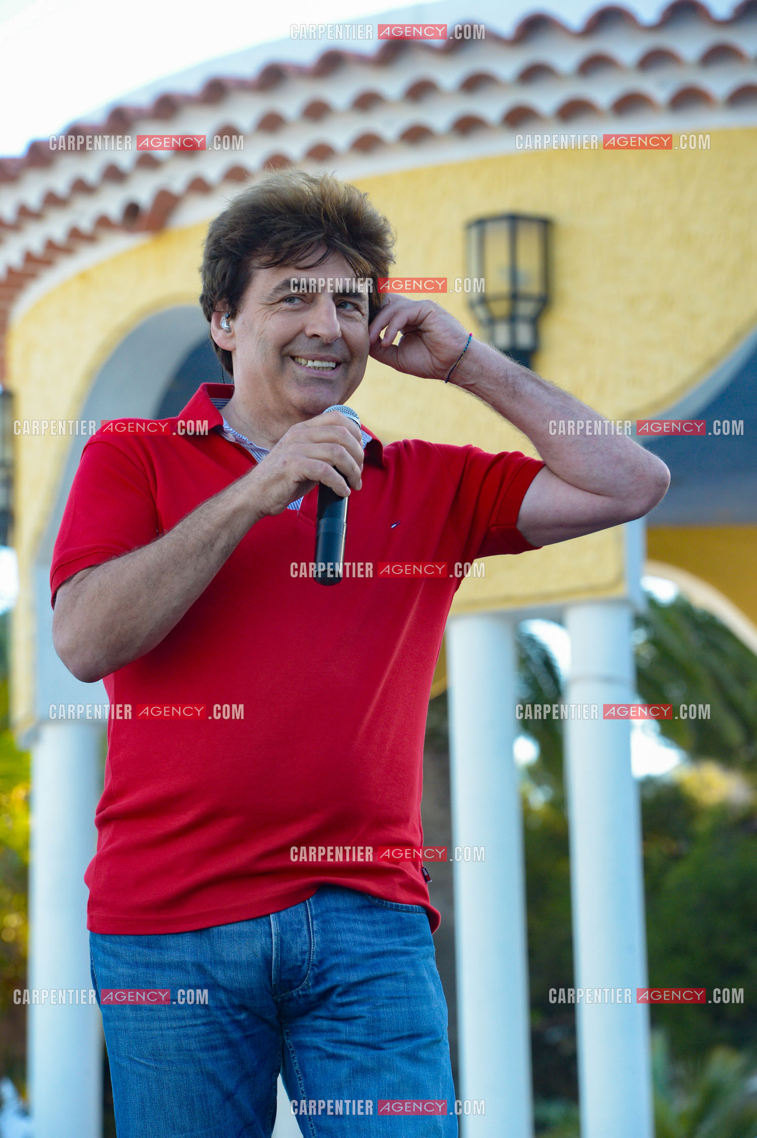 Le chanteur Claude Barzotti lors des répétitions pour un concert en 2013.         ( Exclusif )