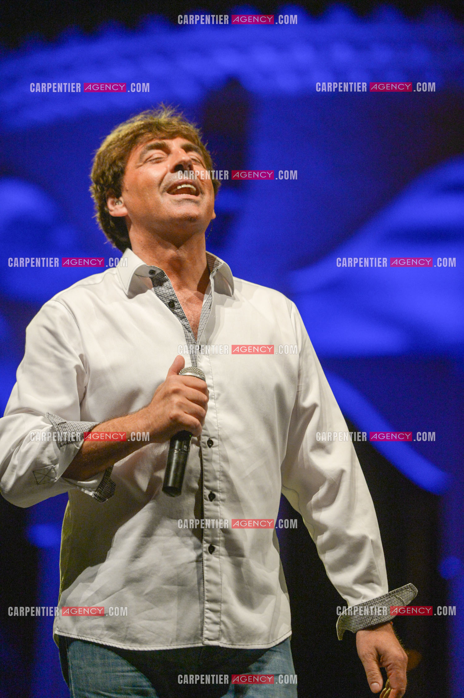 Le chanteur Claude Barzotti lors d'un concert a Bandol en 2013.         ( Exclusif )