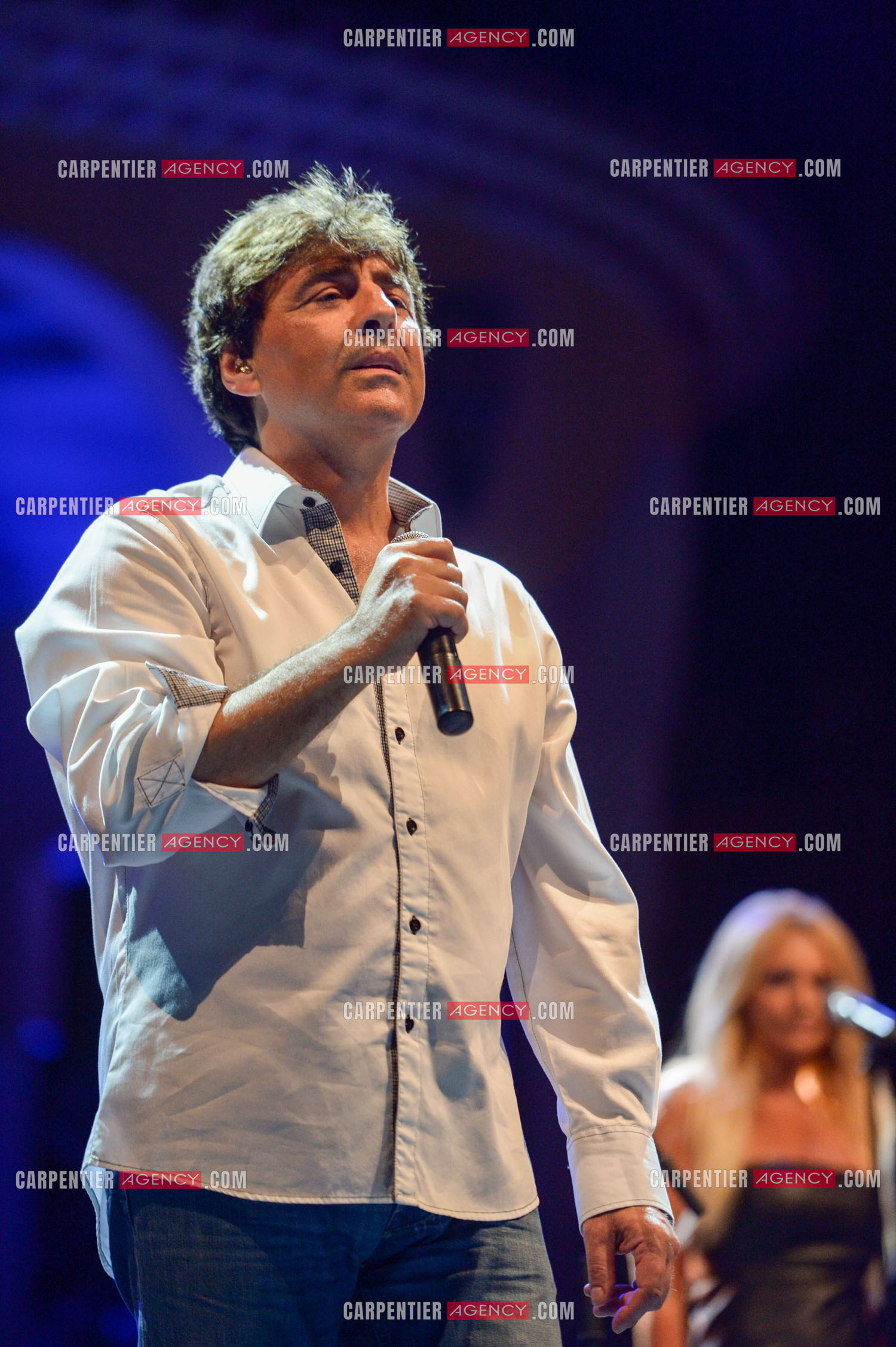Le chanteur Claude Barzotti lors d'un concert a Bandol en 2013.         ( Exclusif )