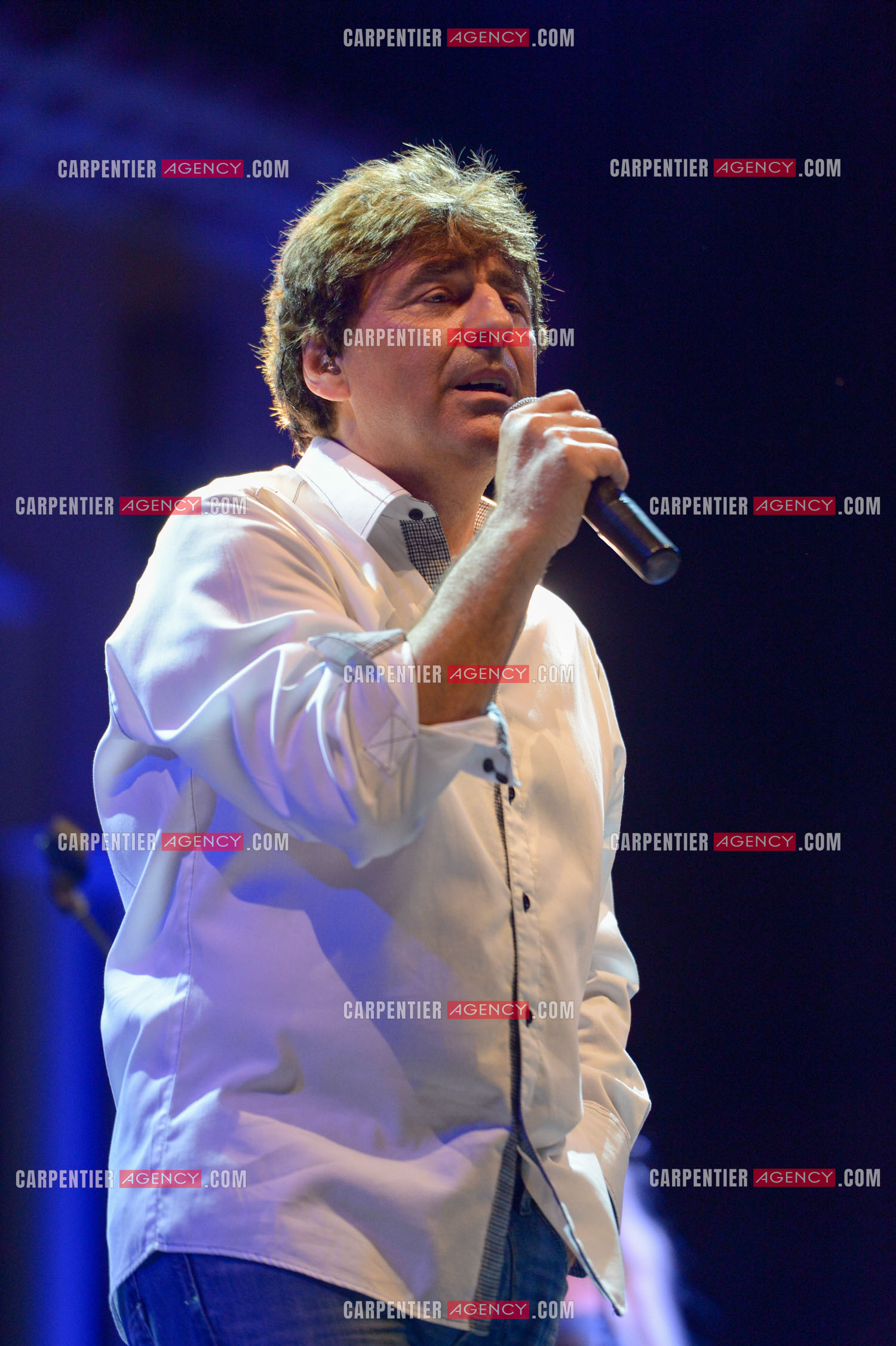 Le chanteur Claude Barzotti lors d'un concert a Bandol en 2013.         ( Exclusif )