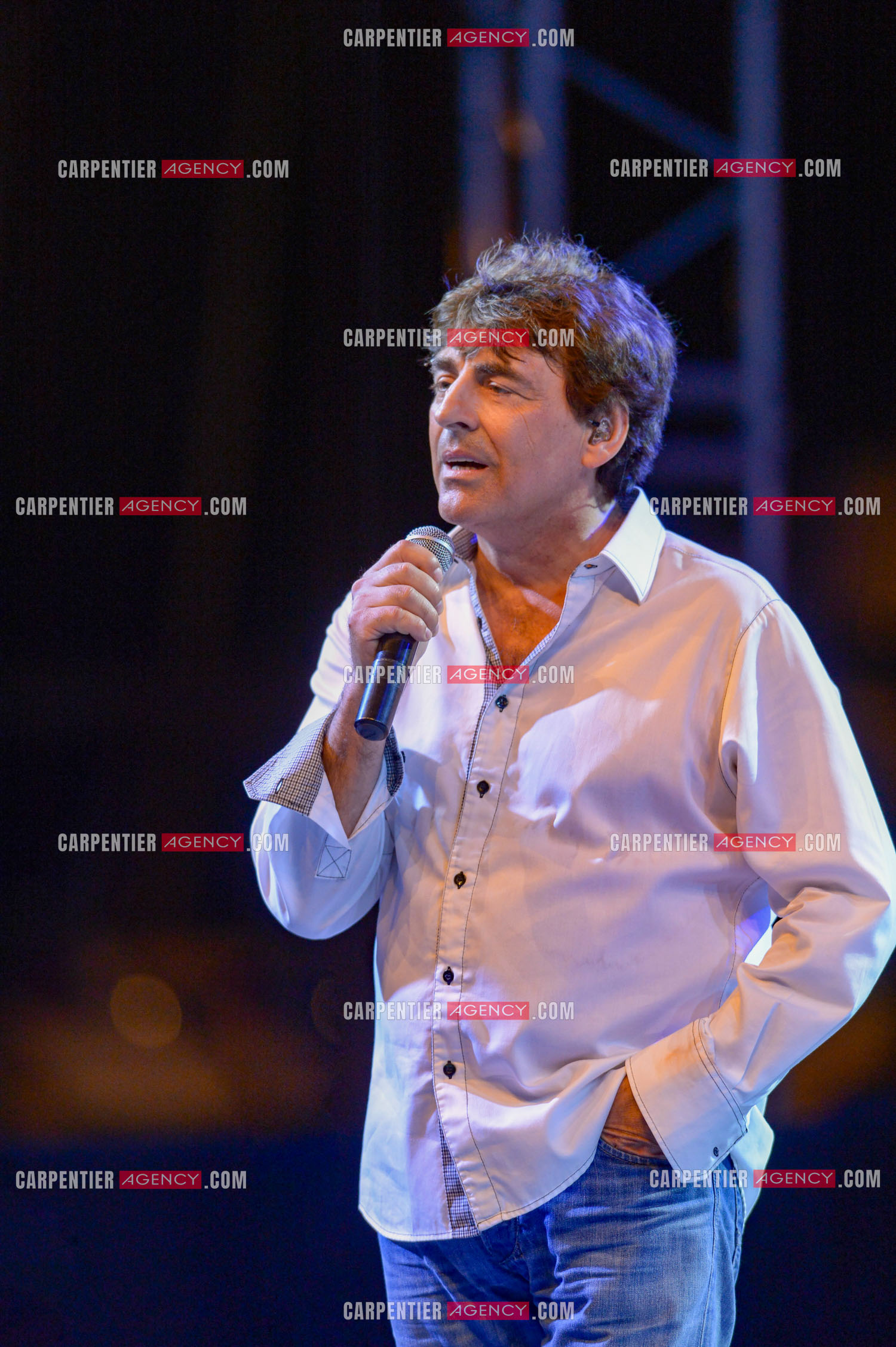 Le chanteur Claude Barzotti lors d'un concert a Bandol en 2013.         ( Exclusif )