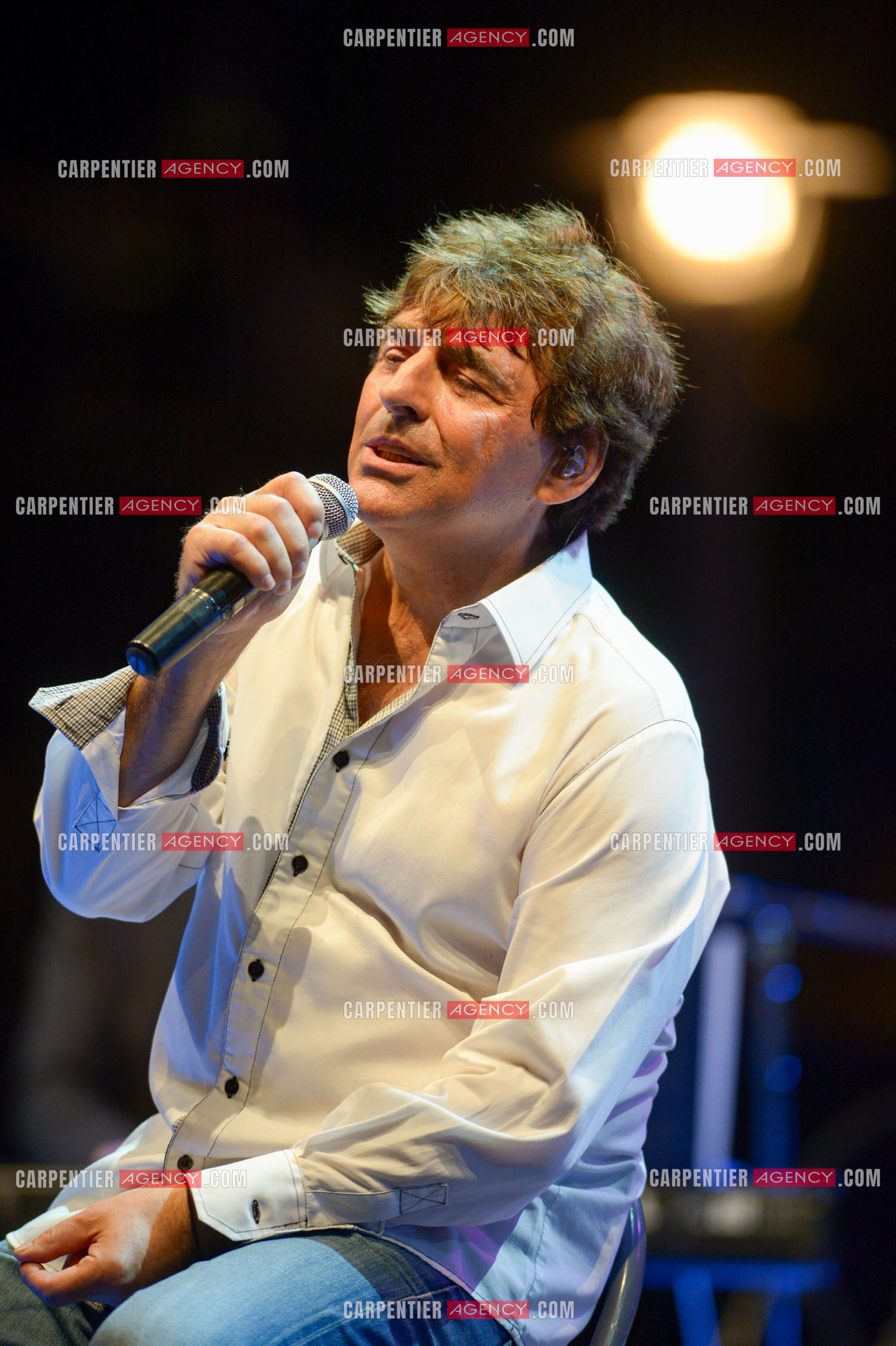 Le chanteur Claude Barzotti lors d'un concert a Bandol en 2013.         ( Exclusif )