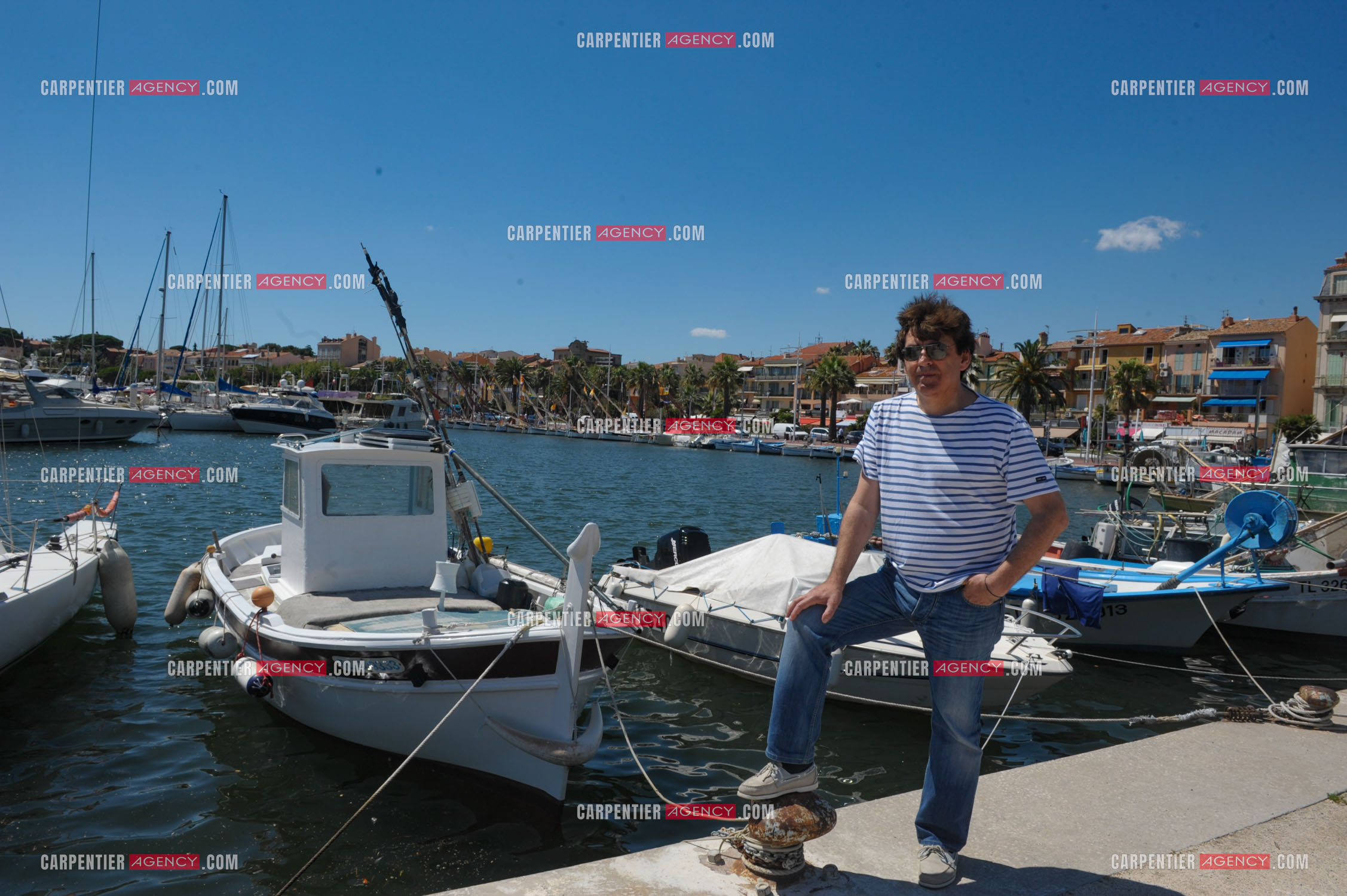 Le chanteur Claude Barzotti sur le port de Bandol dans le Var en 2013.         ( Exclusif )