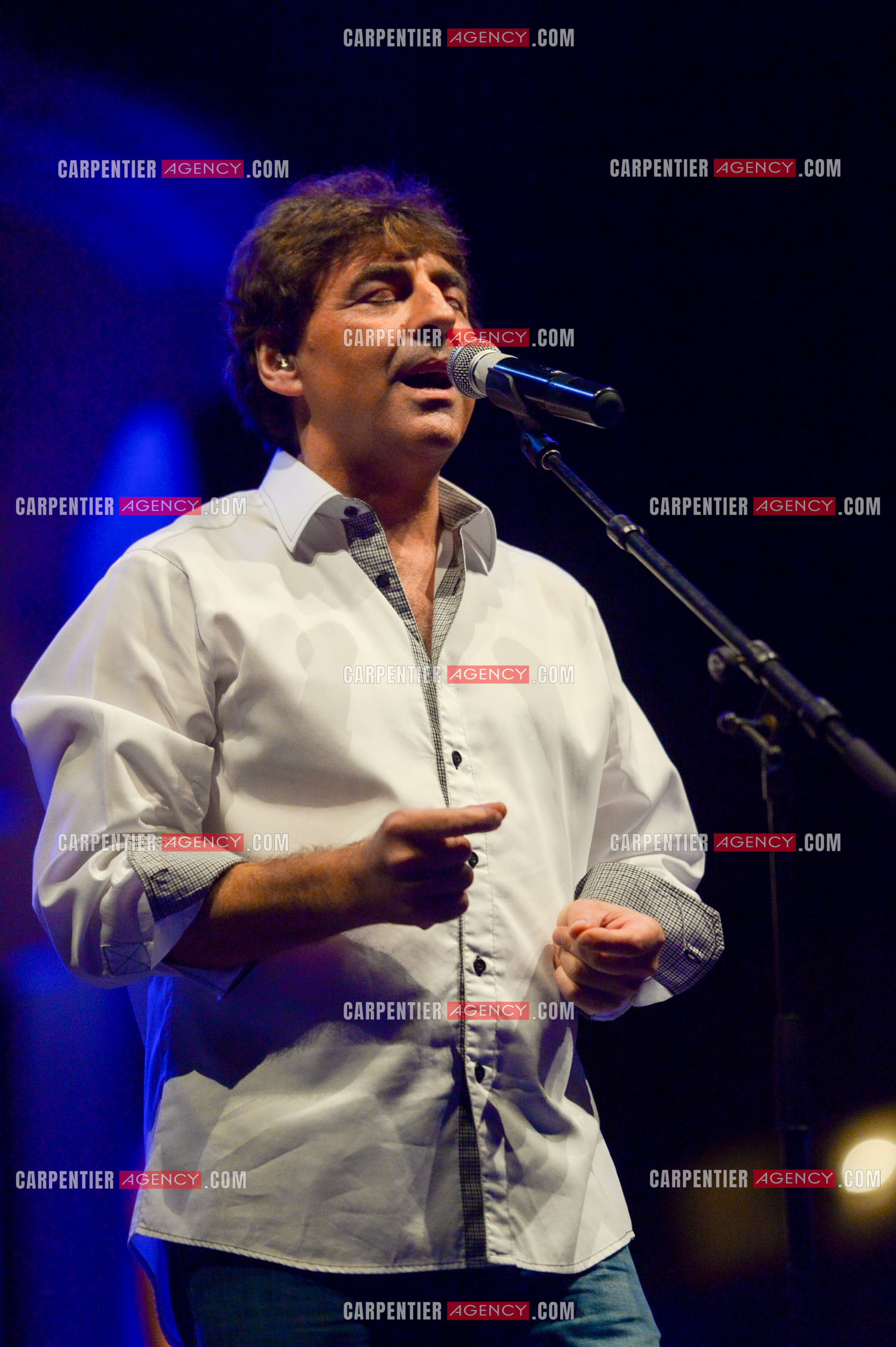 Le chanteur Claude Barzotti lors d'un concert a Bandol en 2013.         ( Exclusif )