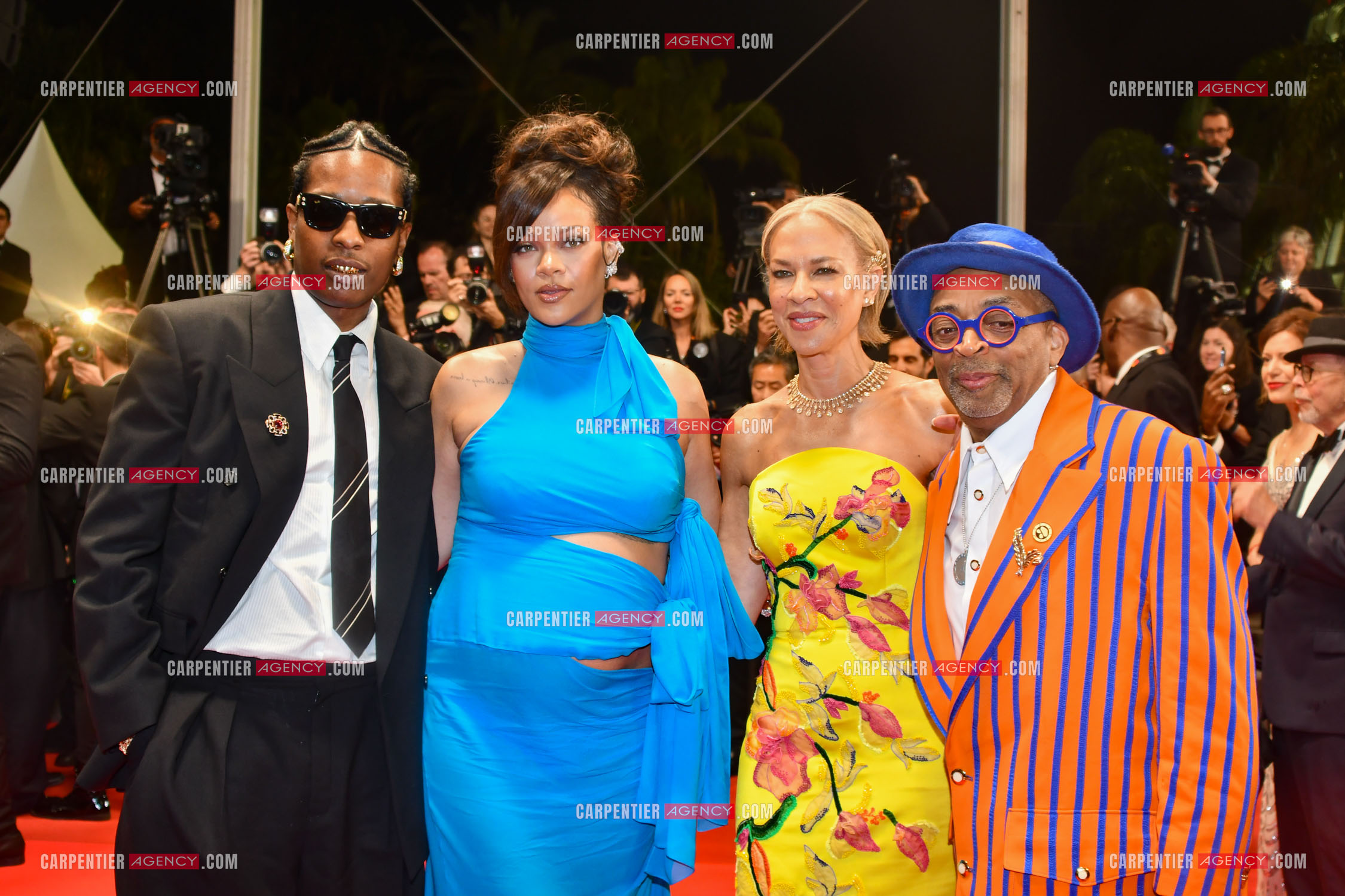 Festival de Cannes 2025. 78e édition, du 13 au 24 mai 2025. Rihanna, ASAP Rocky, Tonya Lewis Lee et Spike Lee assistent à la première de “Highest 2 Lowest“.