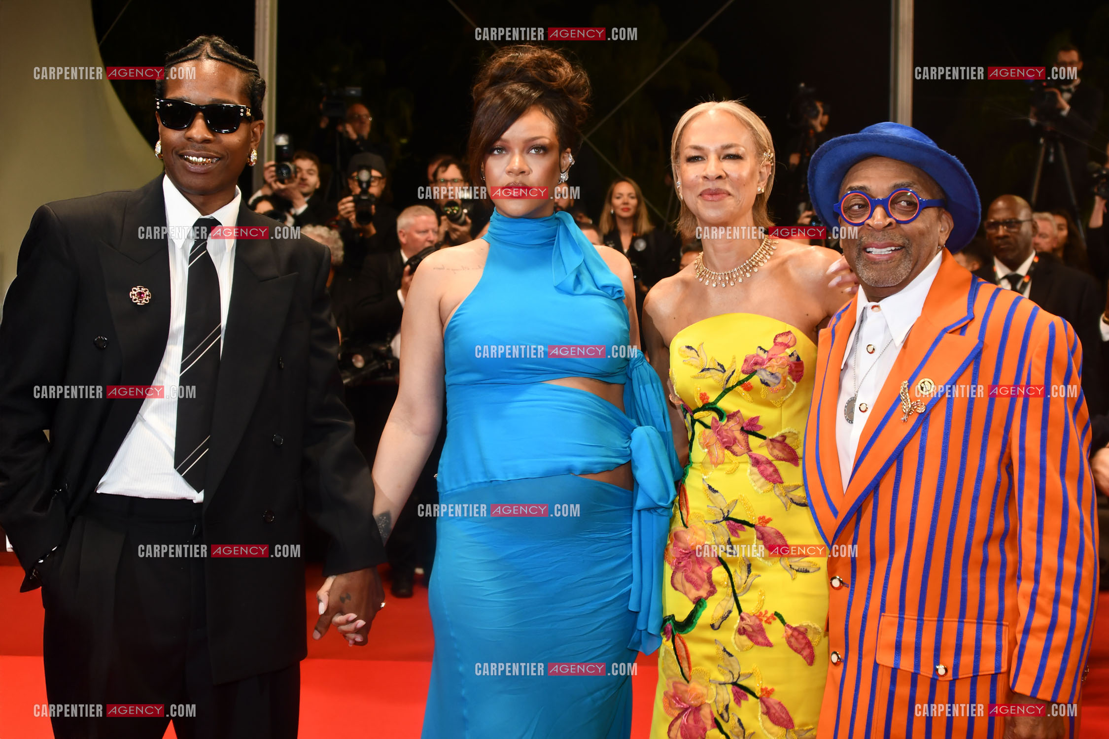 Festival de Cannes 2025. 78e édition, du 13 au 24 mai 2025. Rihanna, ASAP Rocky, Tonya Lewis Lee et Spike Lee assistent à la première de “Highest 2 Lowest“.