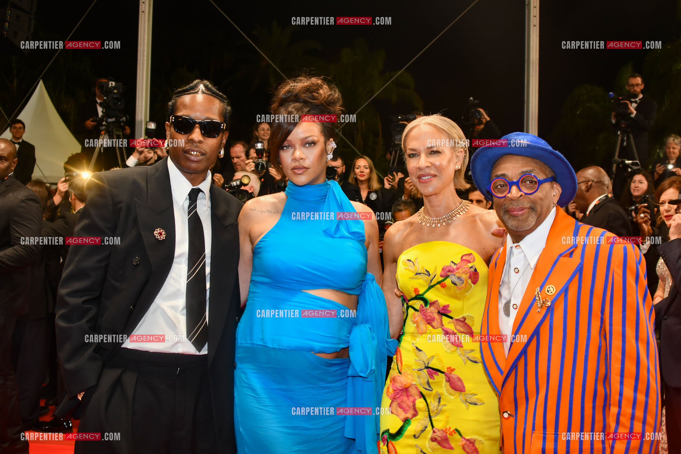 Festival de Cannes 2025. 78e édition, du 13 au 24 mai 2025. Rihanna, ASAP Rocky, Tonya Lewis Lee et Spike Lee assistent à la première de “Highest 2 Lowest“.