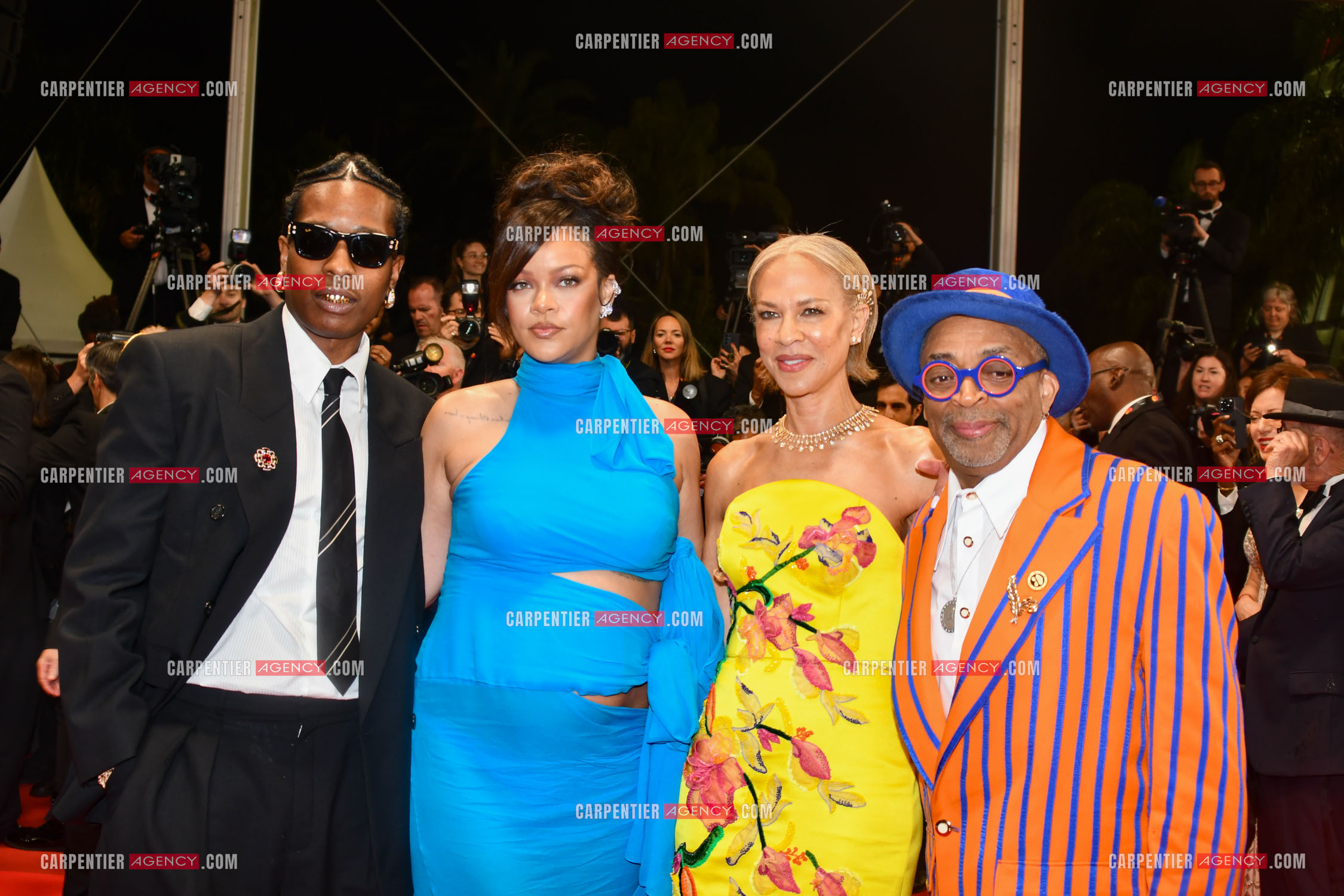Festival de Cannes 2025. 78e édition, du 13 au 24 mai 2025. Rihanna, ASAP Rocky, Tonya Lewis Lee et Spike Lee assistent à la première de “Highest 2 Lowest“.