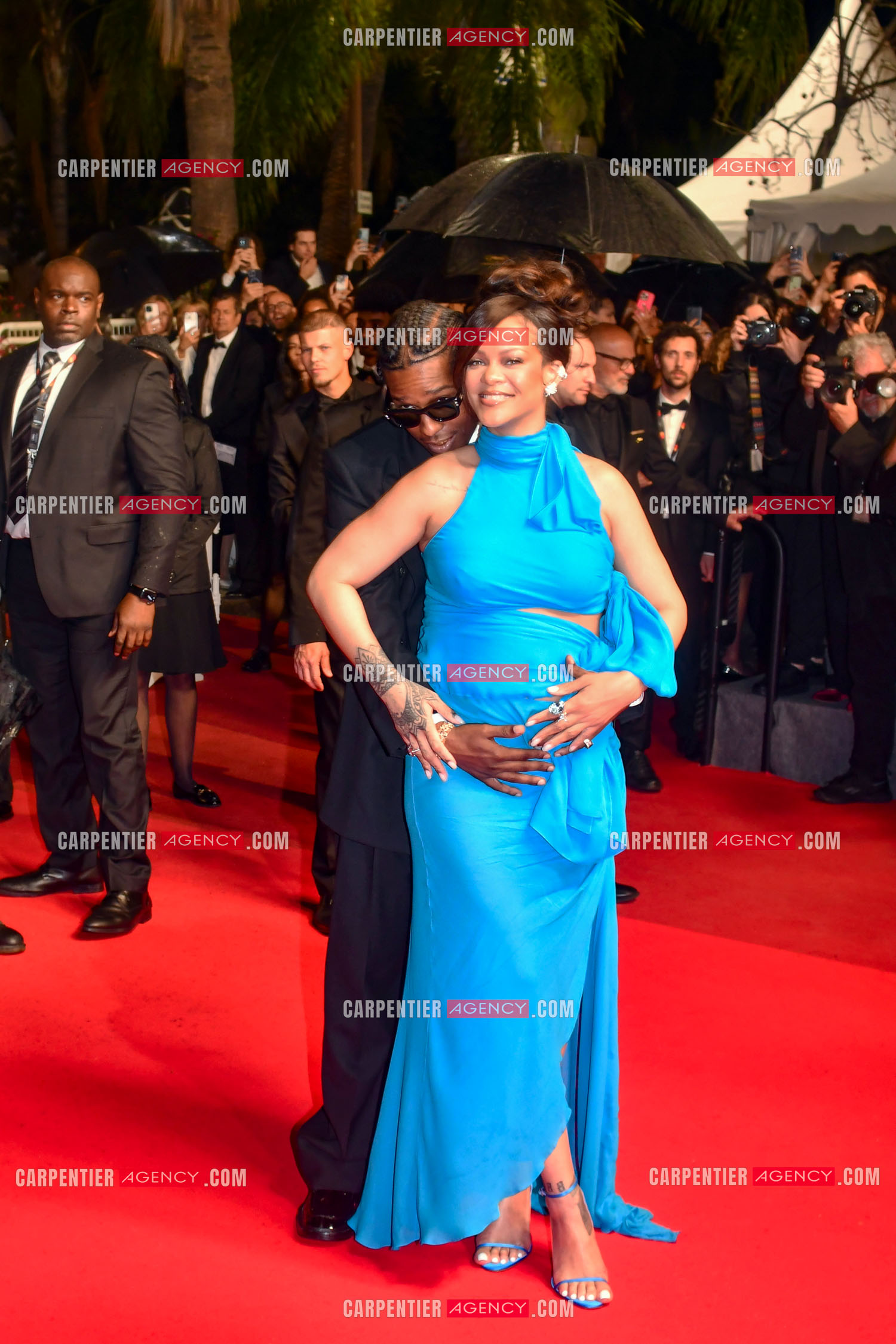 Festival de Cannes 2025. 78e édition, du 13 au 24 mai 2025. Rihanna et A$AP Rocky assistent à la projection  de “Highest 2 Lowest“ au Palais des Festivals.