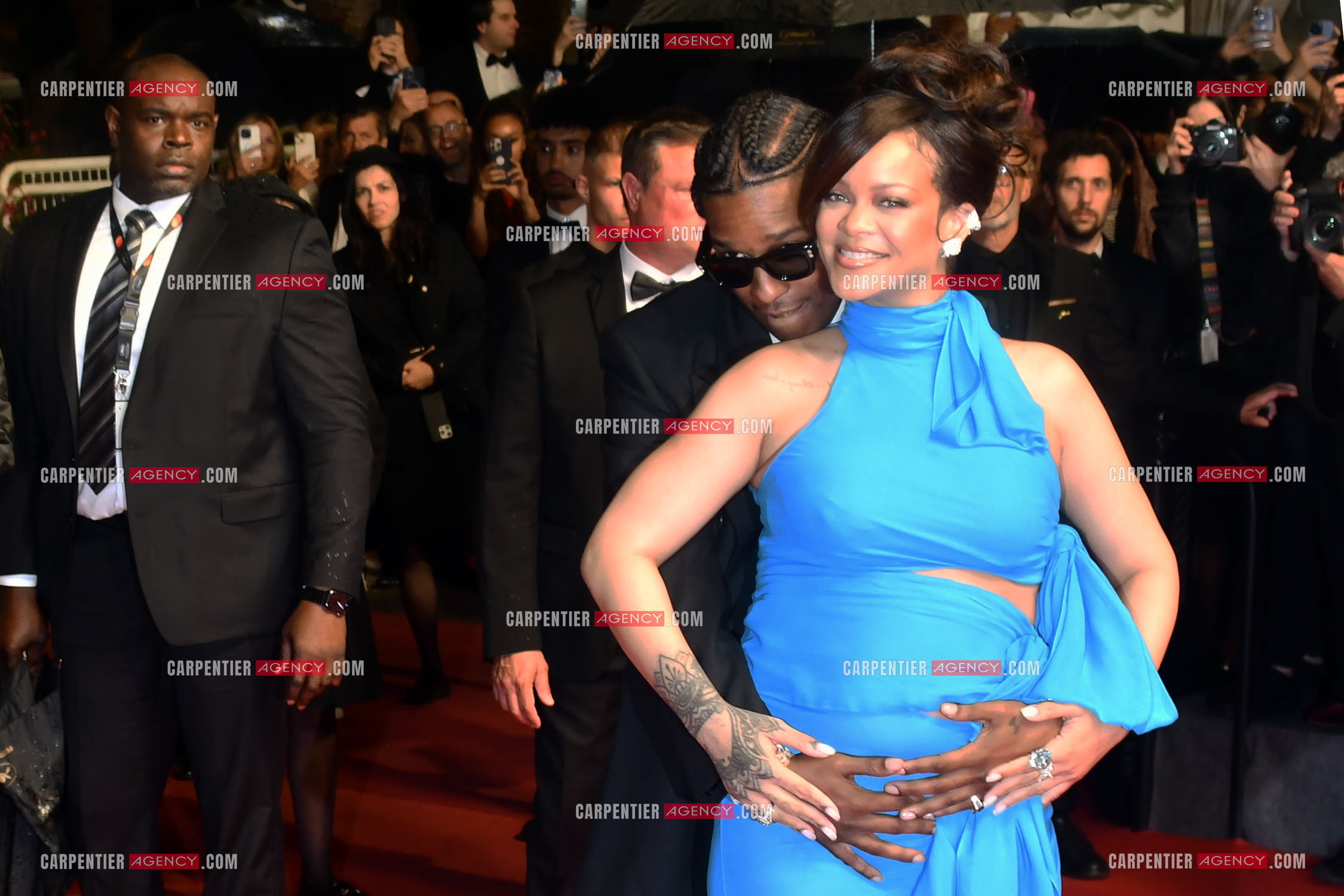Festival de Cannes 2025. 78e édition, du 13 au 24 mai 2025. Rihanna et A$AP Rocky assistent à la projection  de “Highest 2 Lowest“ au Palais des Festivals.