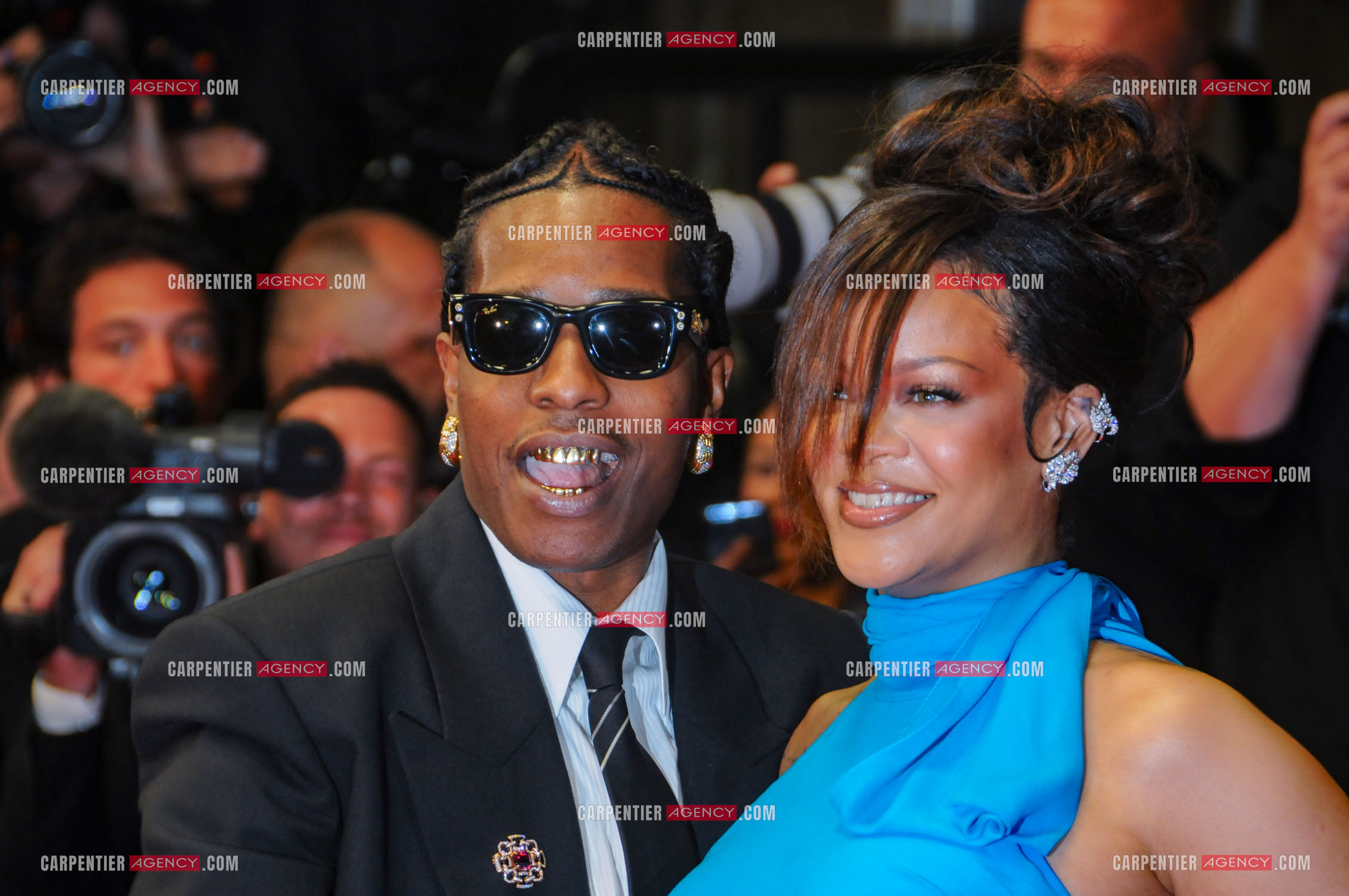 Festival de Cannes 2025. 78e édition, du 13 au 24 mai 2025. Rihanna et A$AP Rocky assistent à la projection  de “Highest 2 Lowest“ au Palais des Festivals.