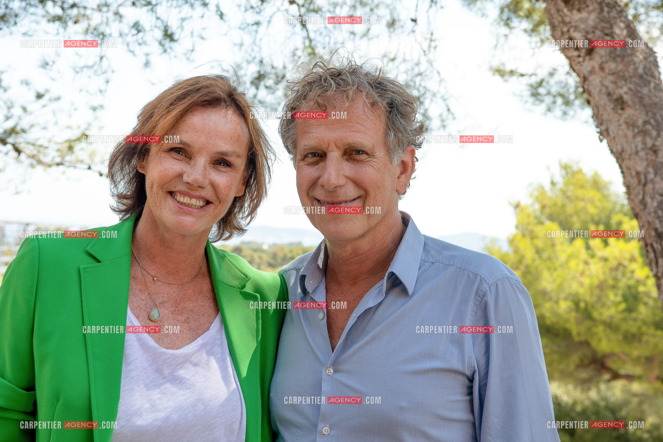 Châteauvallon Liberté, c'est la rentrée pour le théâtre, la musique, la danse sous la direction de Charles Berling. La comédienne Claire Nebout et le comédien Charles Berling.    ( Exclusif )