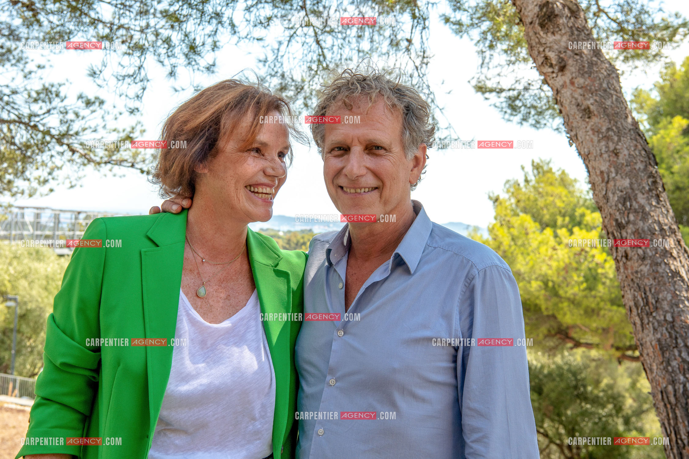 Châteauvallon Liberté, c'est la rentrée pour le théâtre, la musique, la danse sous la direction de Charles Berling. La comédienne Claire Nebout et le comédien Charles Berling.    ( Exclusif )