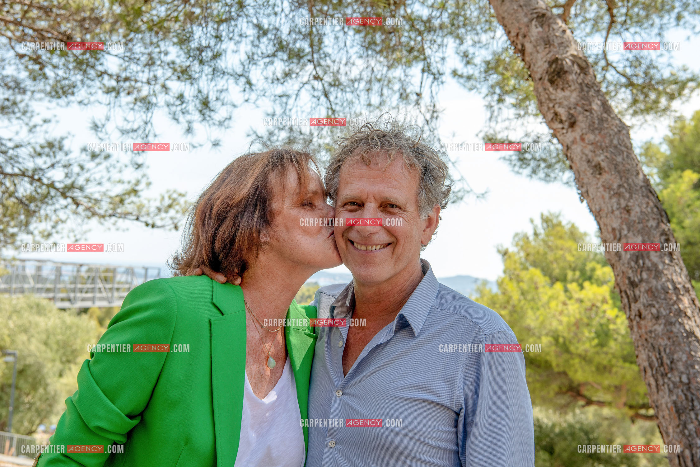 Châteauvallon Liberté, c'est la rentrée pour le théâtre, la musique, la danse sous la direction de Charles Berling. La comédienne Claire Nebout et le comédien Charles Berling.    ( Exclusif )