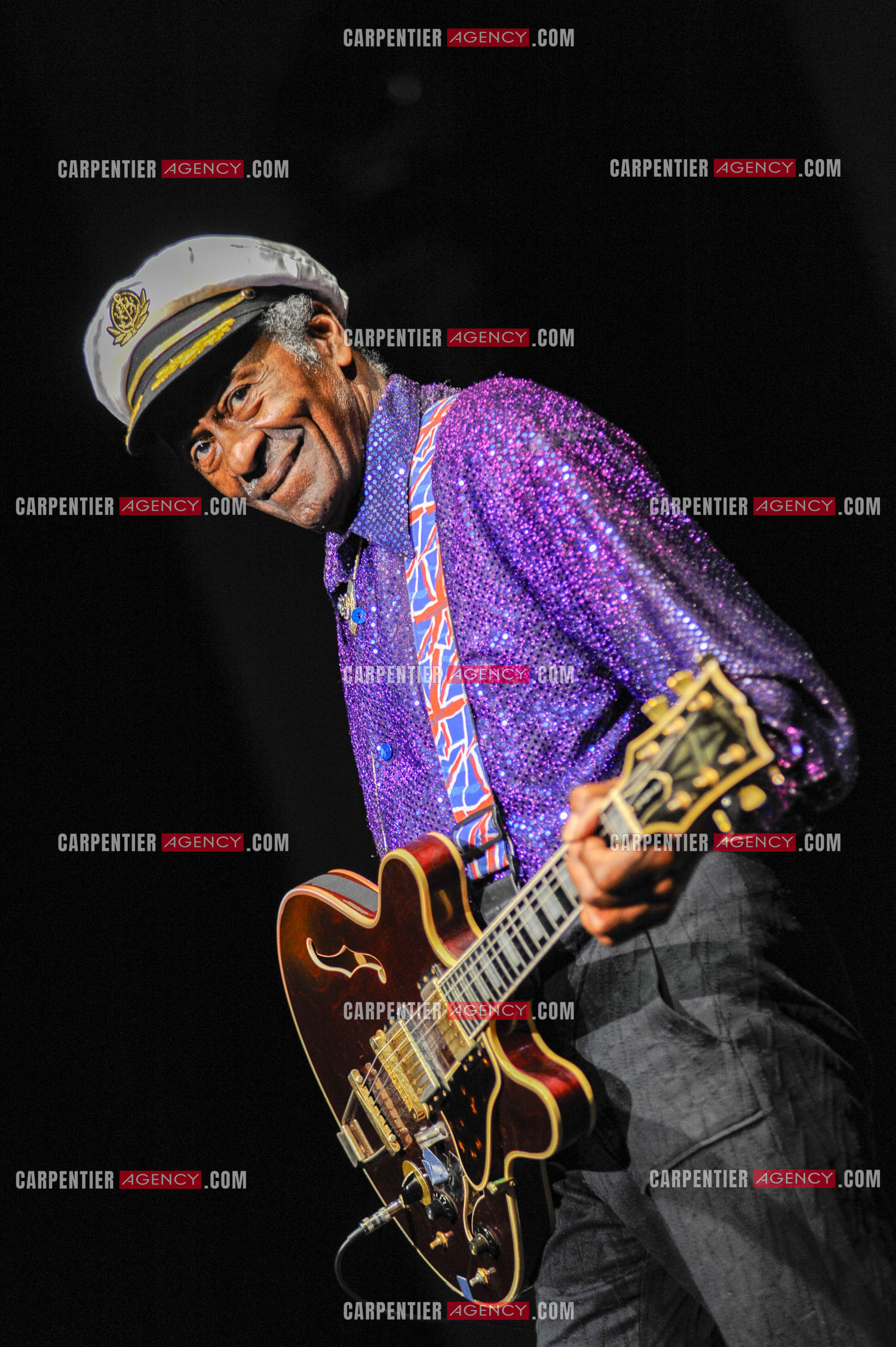 Le chanteur Américain Chuck Berry lors de son concert au Zénith de Paris le 14 Novembre 2008.   ( Exclusif )