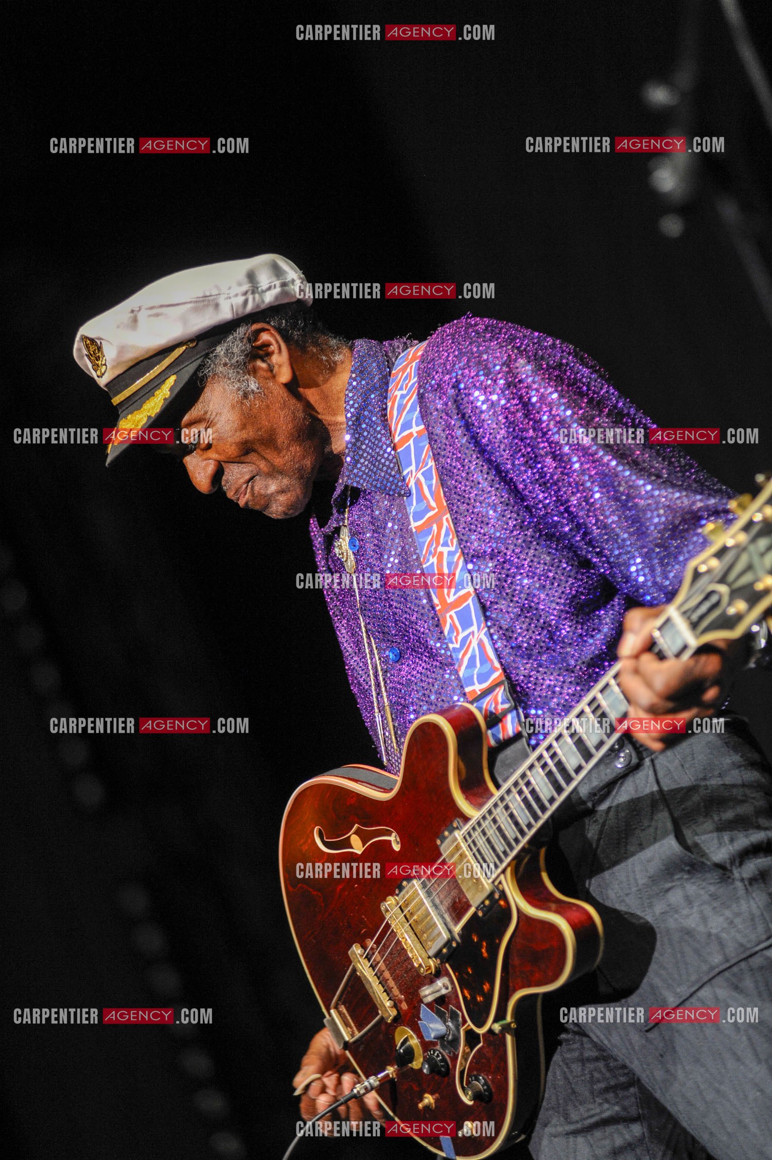 Le chanteur Américain Chuck Berry lors de son concert au Zénith de Paris le 14 Novembre 2008.   ( Exclusif )