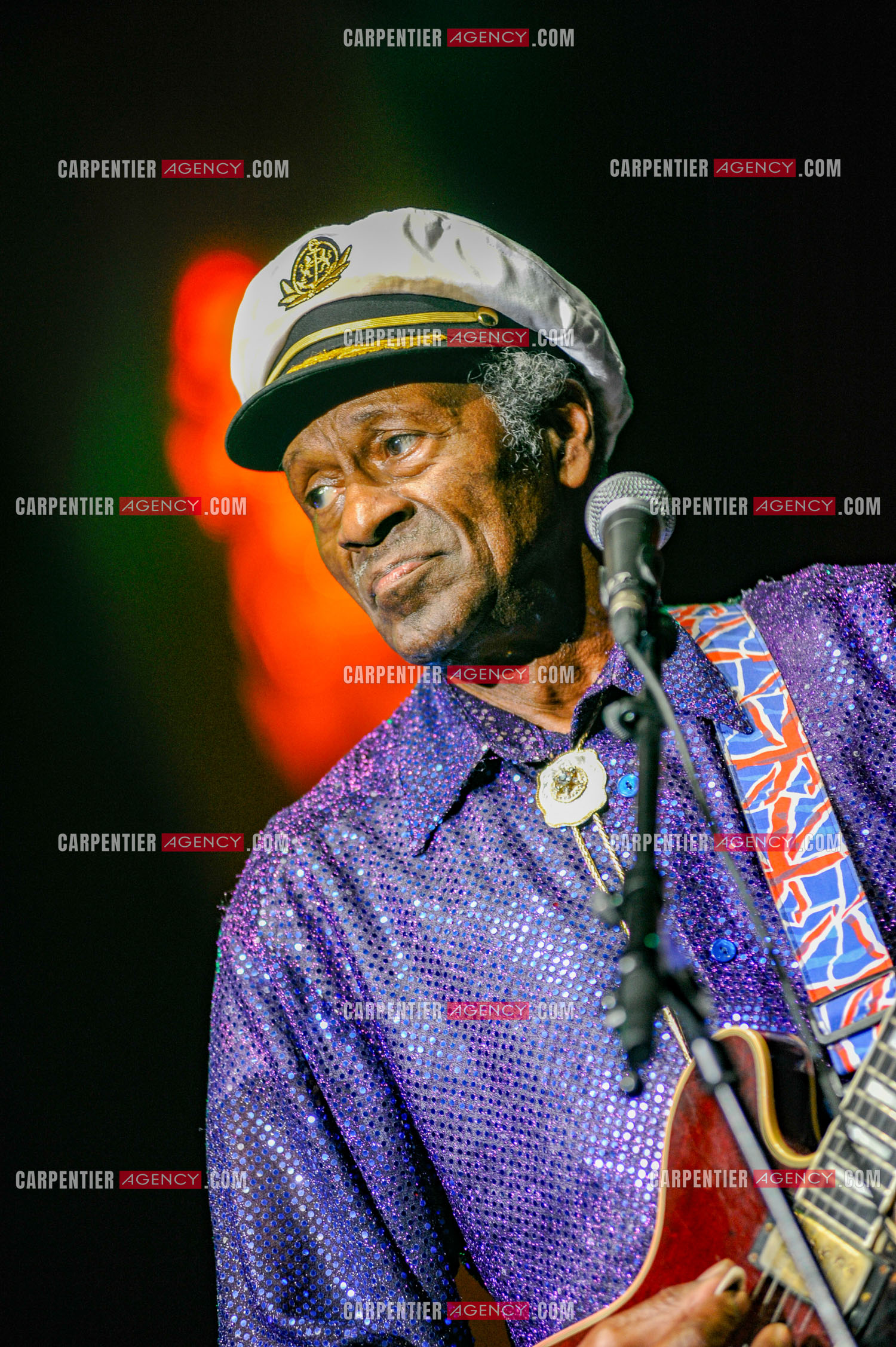 Le chanteur Américain Chuck Berry lors de son concert au Zénith de Paris le 14 Novembre 2008.   ( Exclusif )