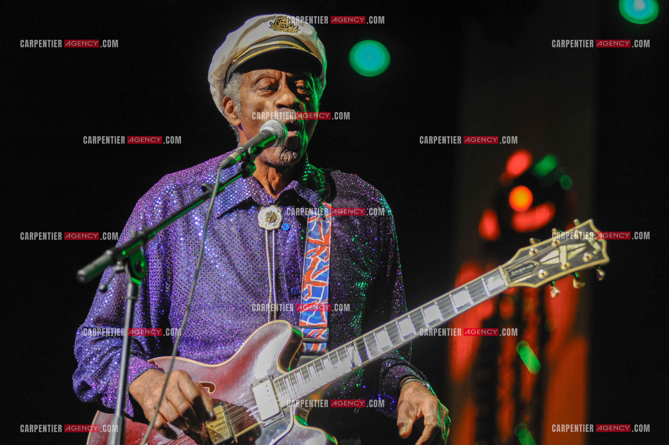 Le chanteur Américain Chuck Berry lors de son concert au Zénith de Paris le 14 Novembre 2008.   ( Exclusif )