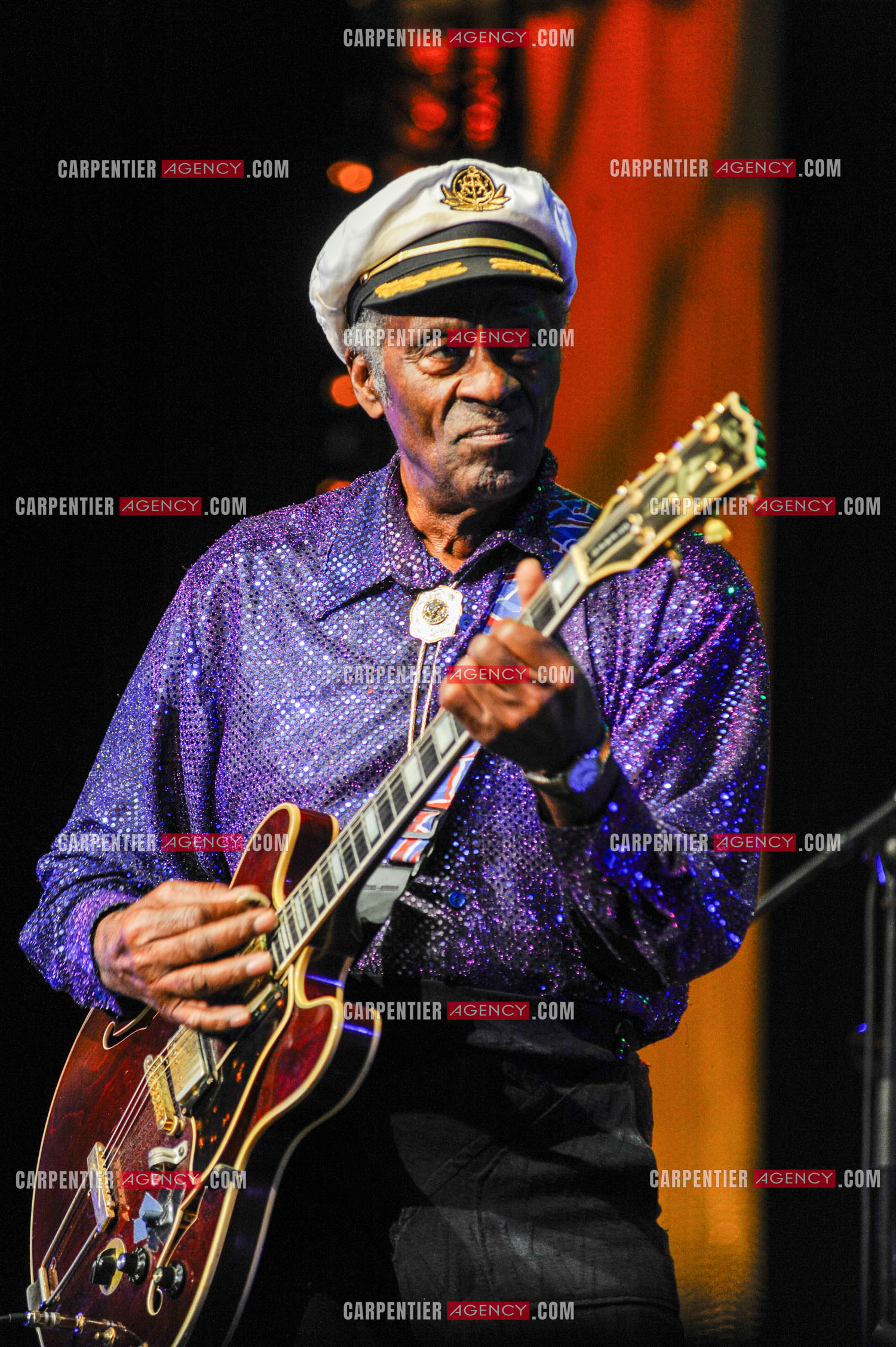 Le chanteur Américain Chuck Berry lors de son concert au Zénith de Paris le 14 Novembre 2008.   ( Exclusif )