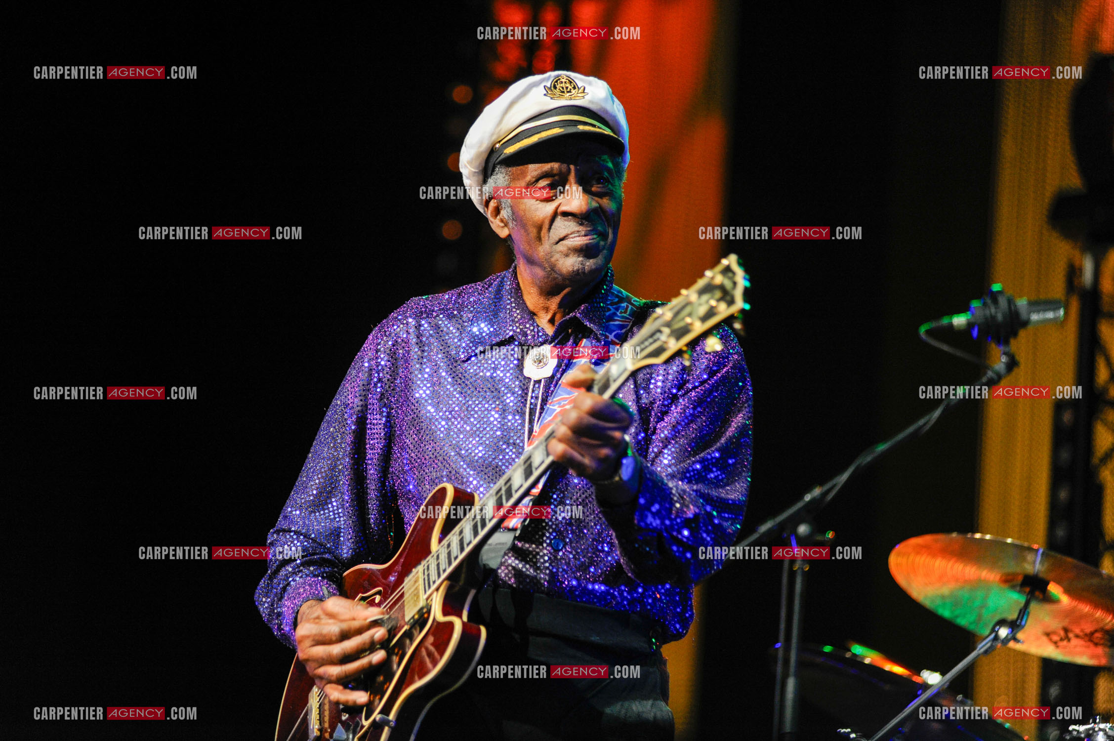 Le chanteur Américain Chuck Berry lors de son concert au Zénith de Paris le 14 Novembre 2008.   ( Exclusif )