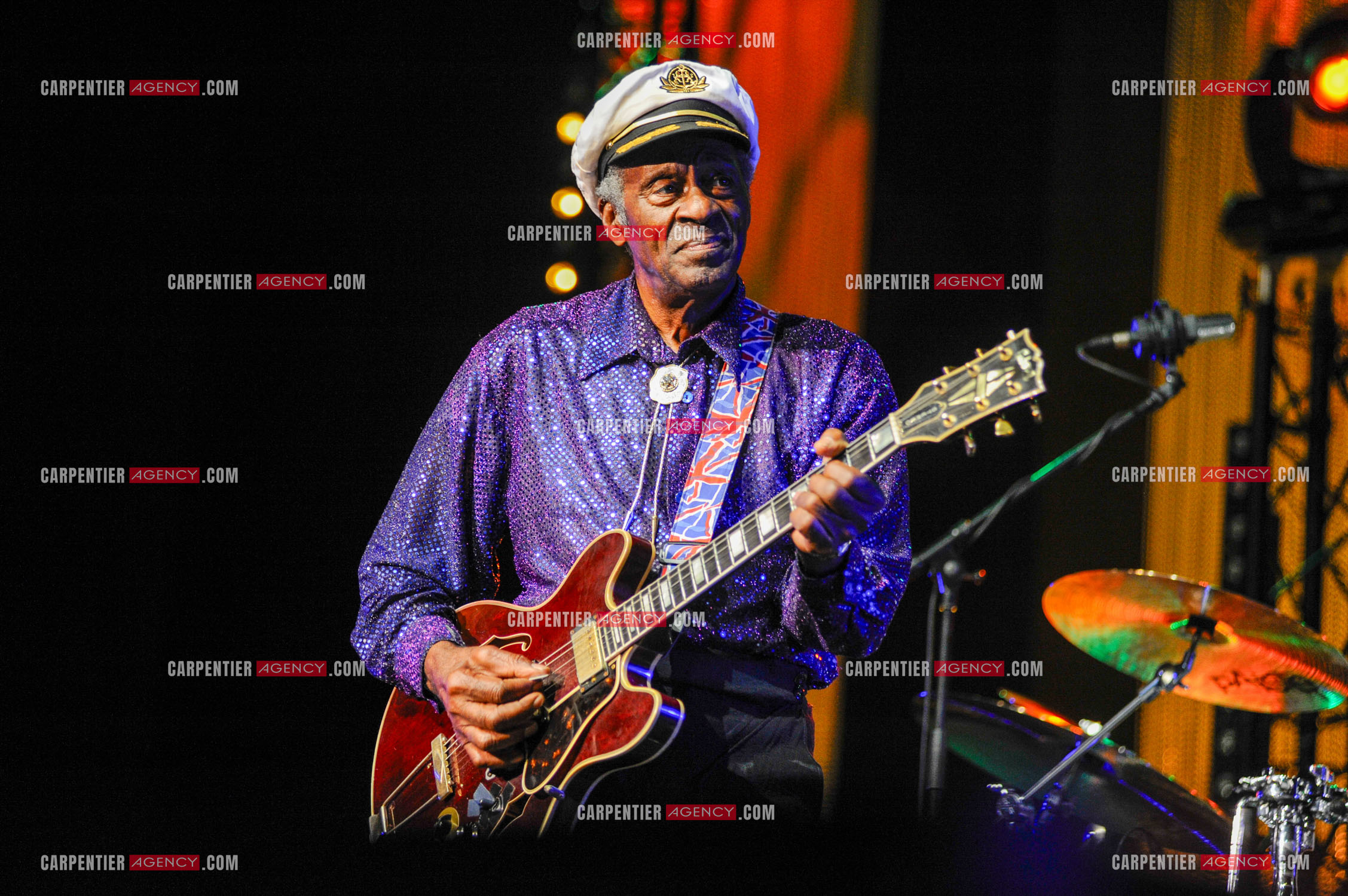 Le chanteur Américain Chuck Berry lors de son concert au Zénith de Paris le 14 Novembre 2008.   ( Exclusif )