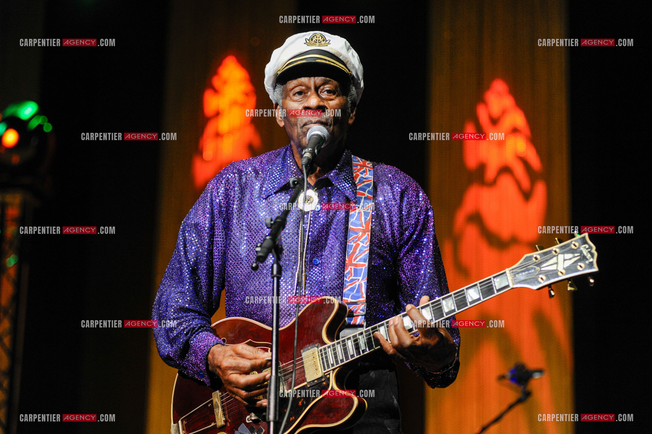 Le chanteur Américain Chuck Berry lors de son concert au Zénith de Paris le 14 Novembre 2008.   ( Exclusif )