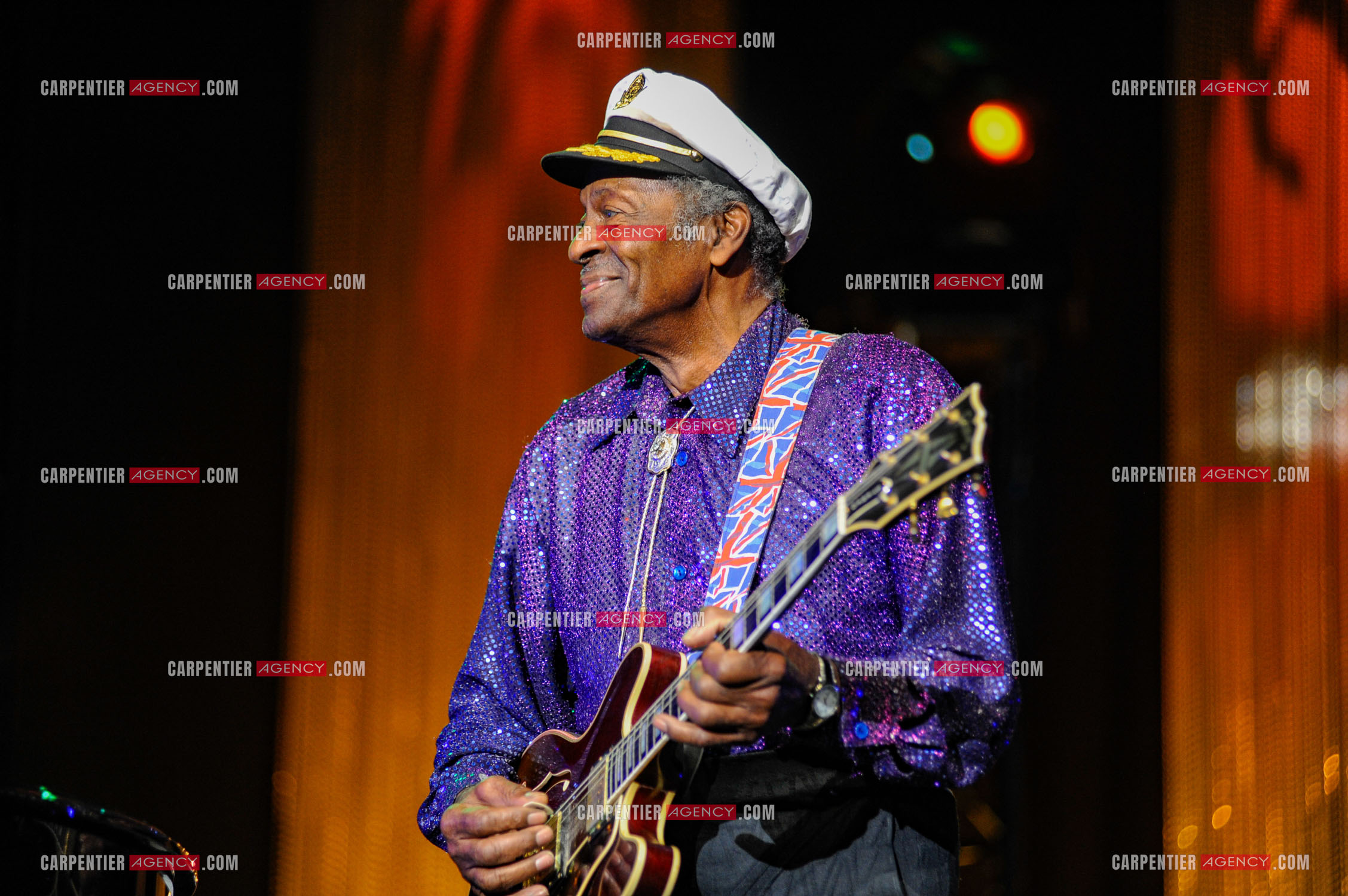 Le chanteur Américain Chuck Berry lors de son concert au Zénith de Paris le 14 Novembre 2008.   ( Exclusif )