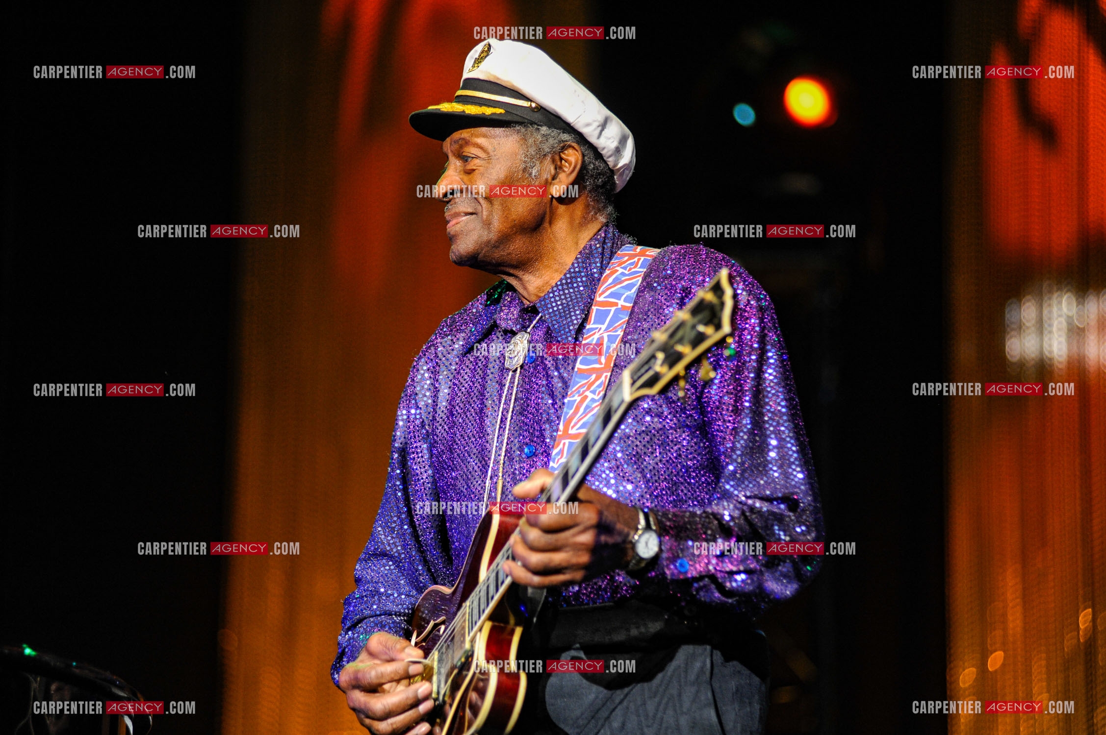 Le chanteur Américain Chuck Berry lors de son concert au Zénith de Paris le 14 Novembre 2008.   ( Exclusif )