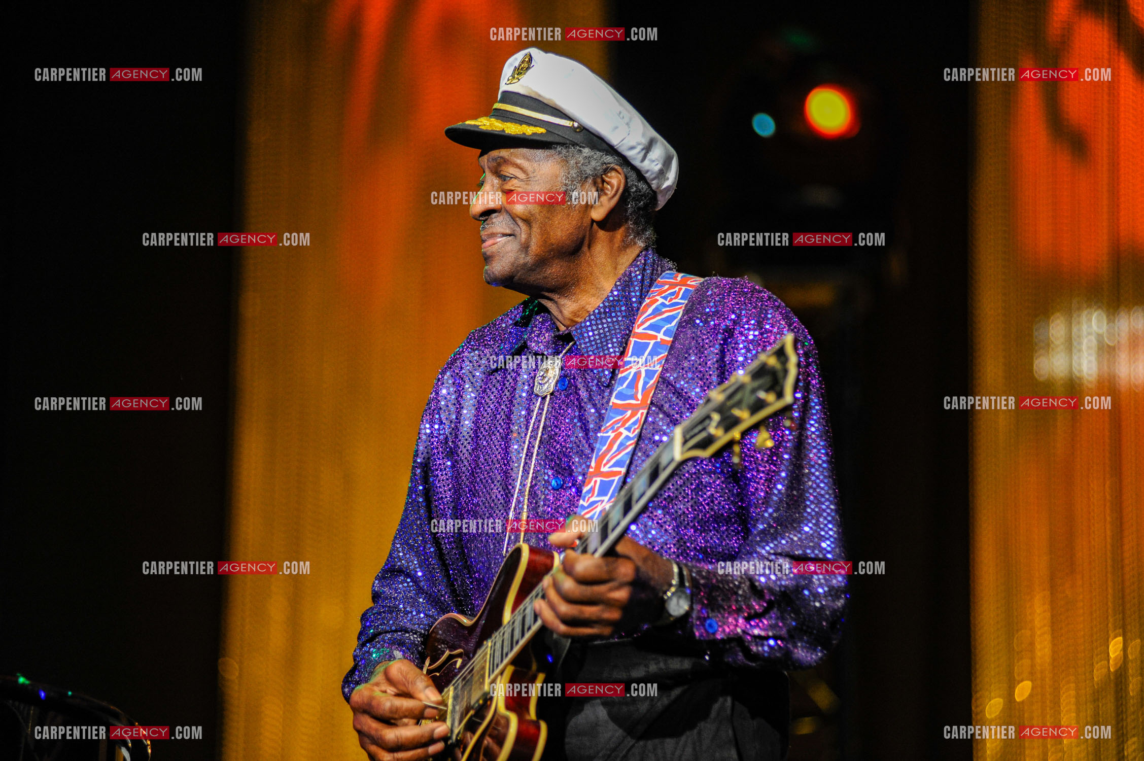 Le chanteur Américain Chuck Berry lors de son concert au Zénith de Paris le 14 Novembre 2008.   ( Exclusif )