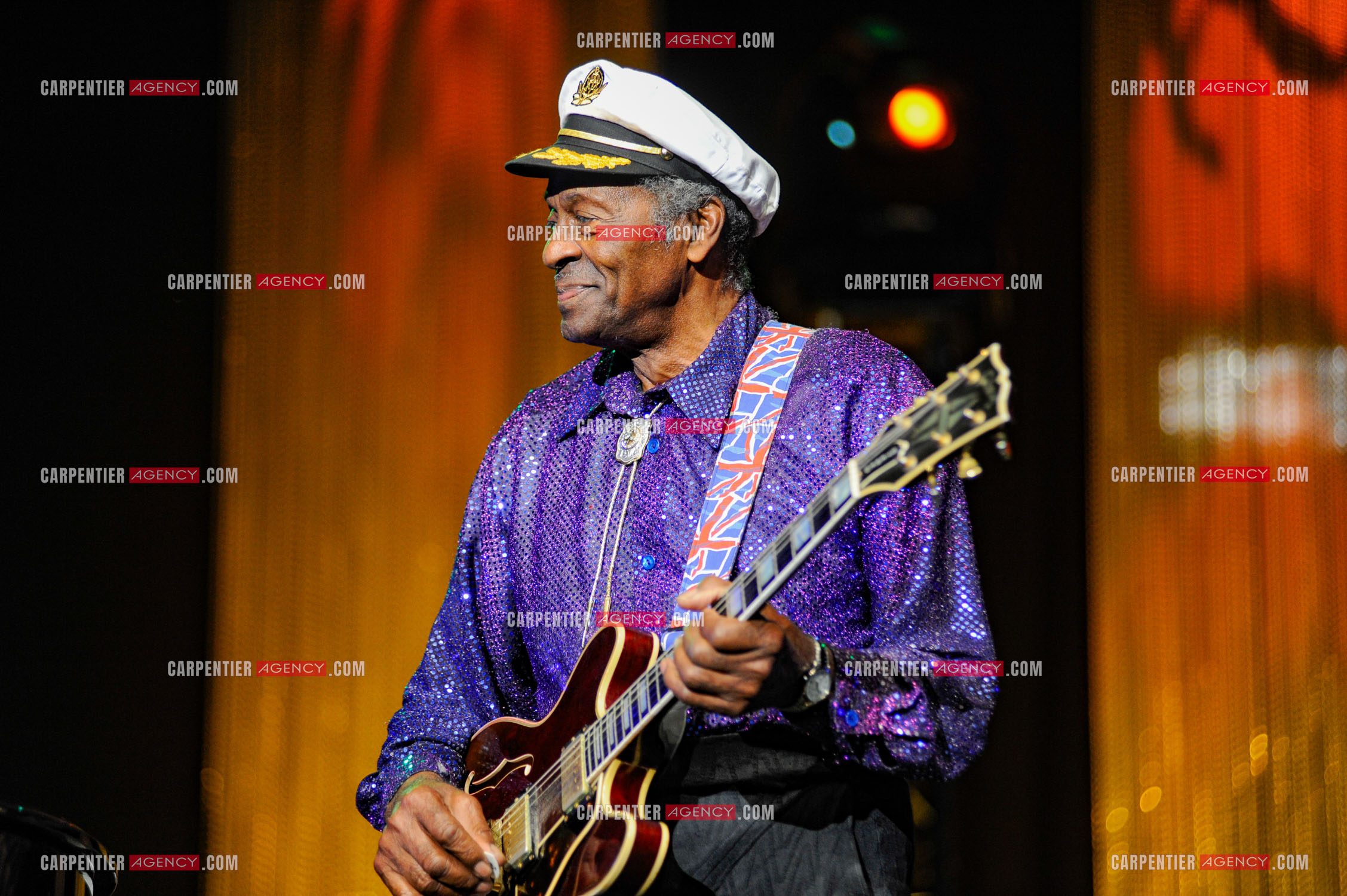 Le chanteur Américain Chuck Berry lors de son concert au Zénith de Paris le 14 Novembre 2008.   ( Exclusif )