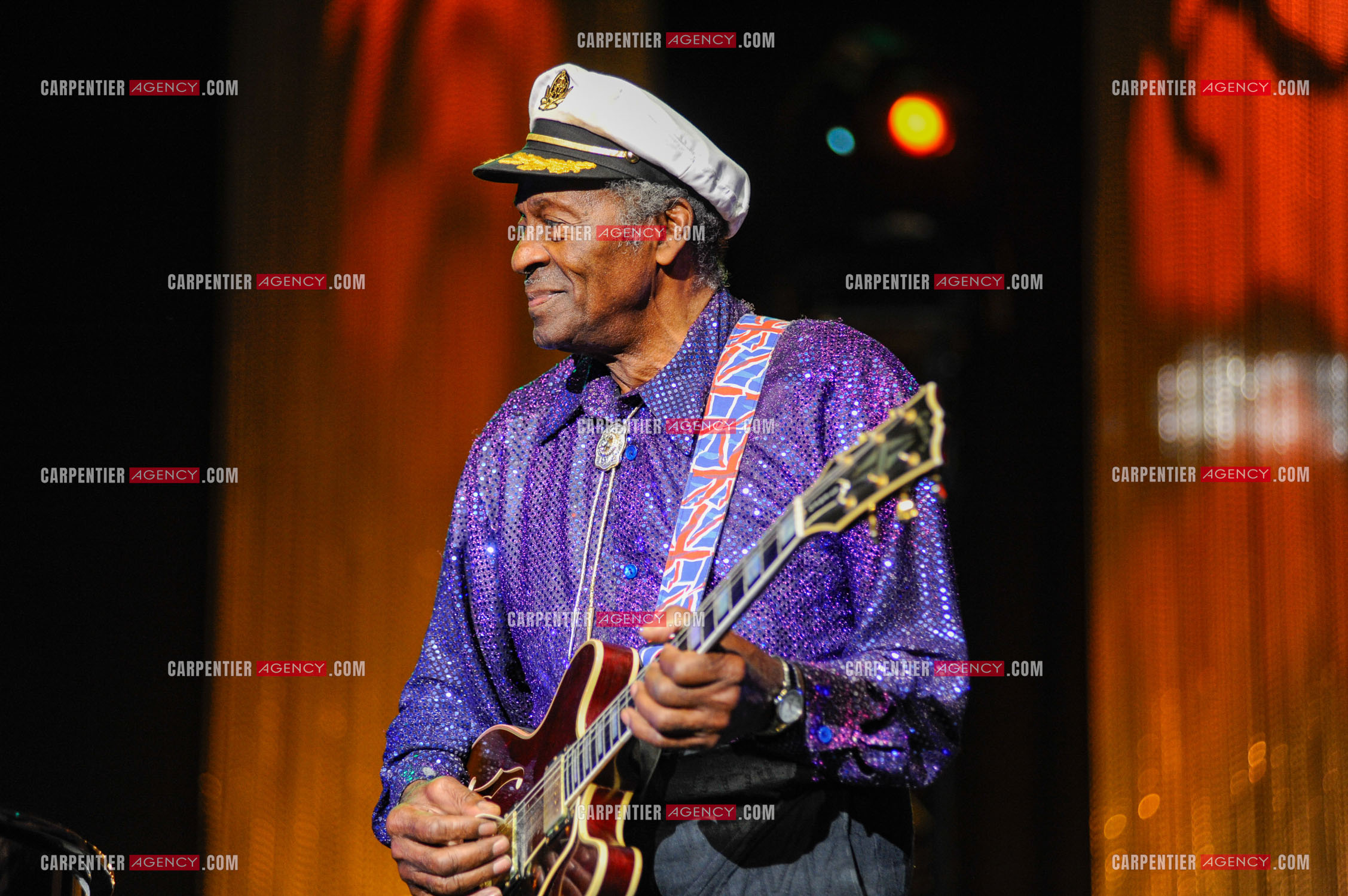 Le chanteur Américain Chuck Berry lors de son concert au Zénith de Paris le 14 Novembre 2008.   ( Exclusif )