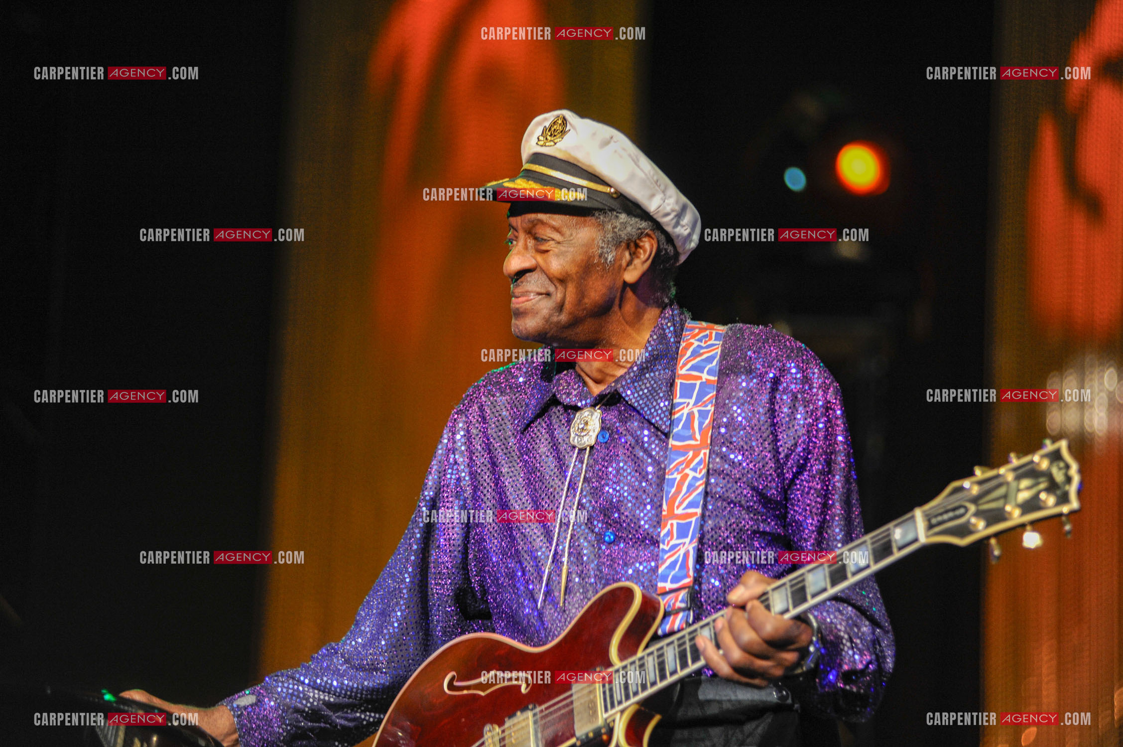 Le chanteur Américain Chuck Berry lors de son concert au Zénith de Paris le 14 Novembre 2008.   ( Exclusif )