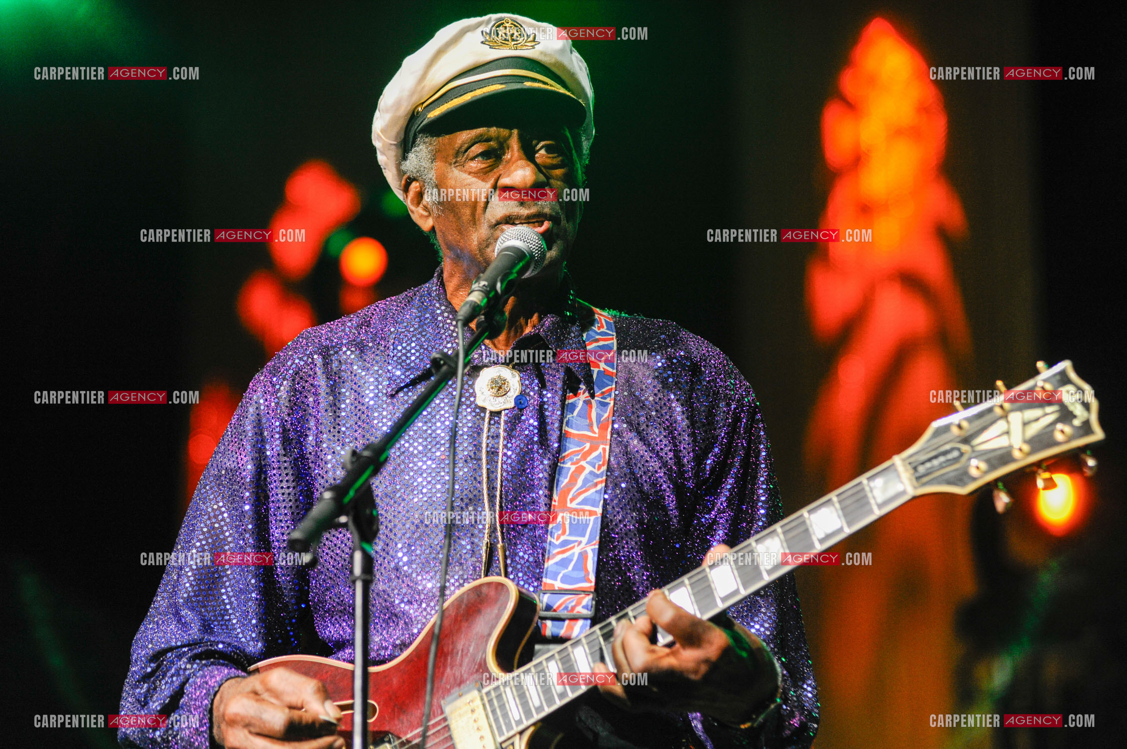 Le chanteur Américain Chuck Berry lors de son concert au Zénith de Paris le 14 Novembre 2008.   ( Exclusif )