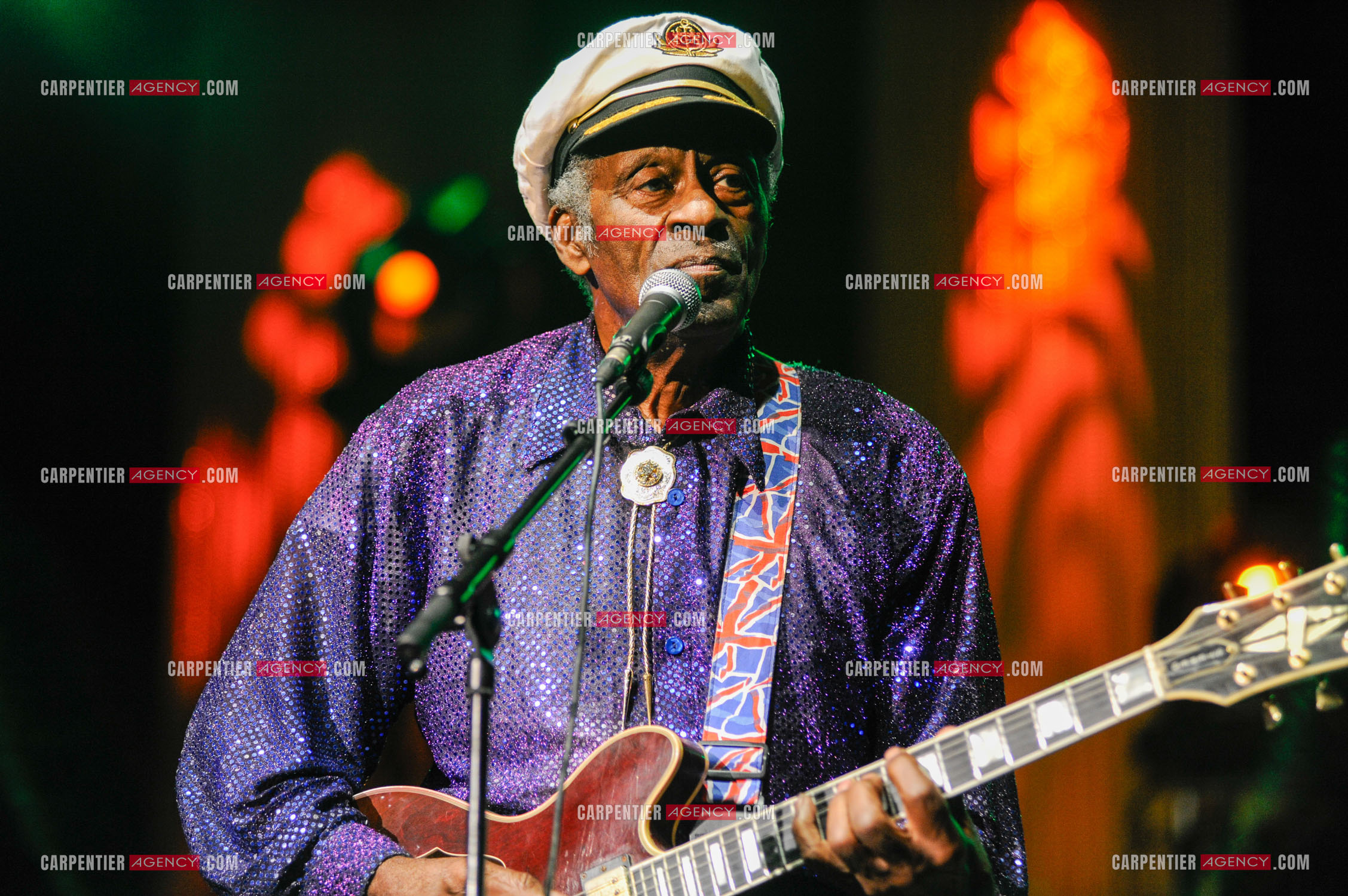 Le chanteur Américain Chuck Berry lors de son concert au Zénith de Paris le 14 Novembre 2008.   ( Exclusif )