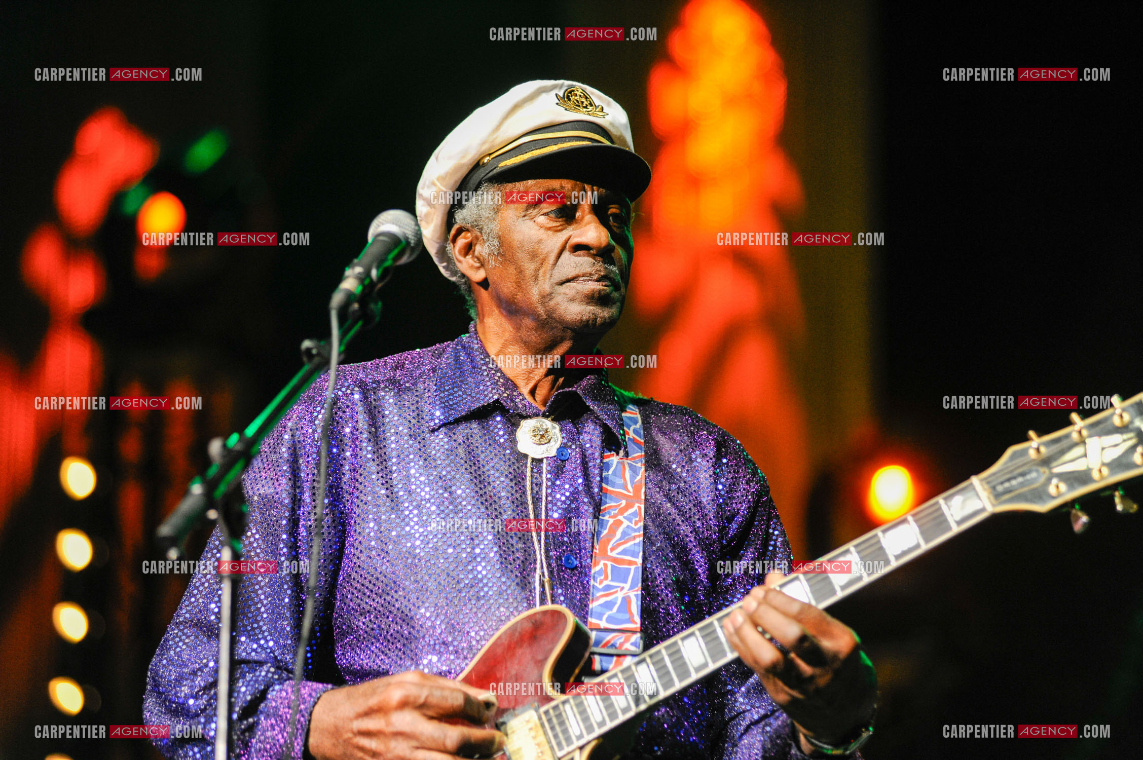 Le chanteur Américain Chuck Berry lors de son concert au Zénith de Paris le 14 Novembre 2008.   ( Exclusif )