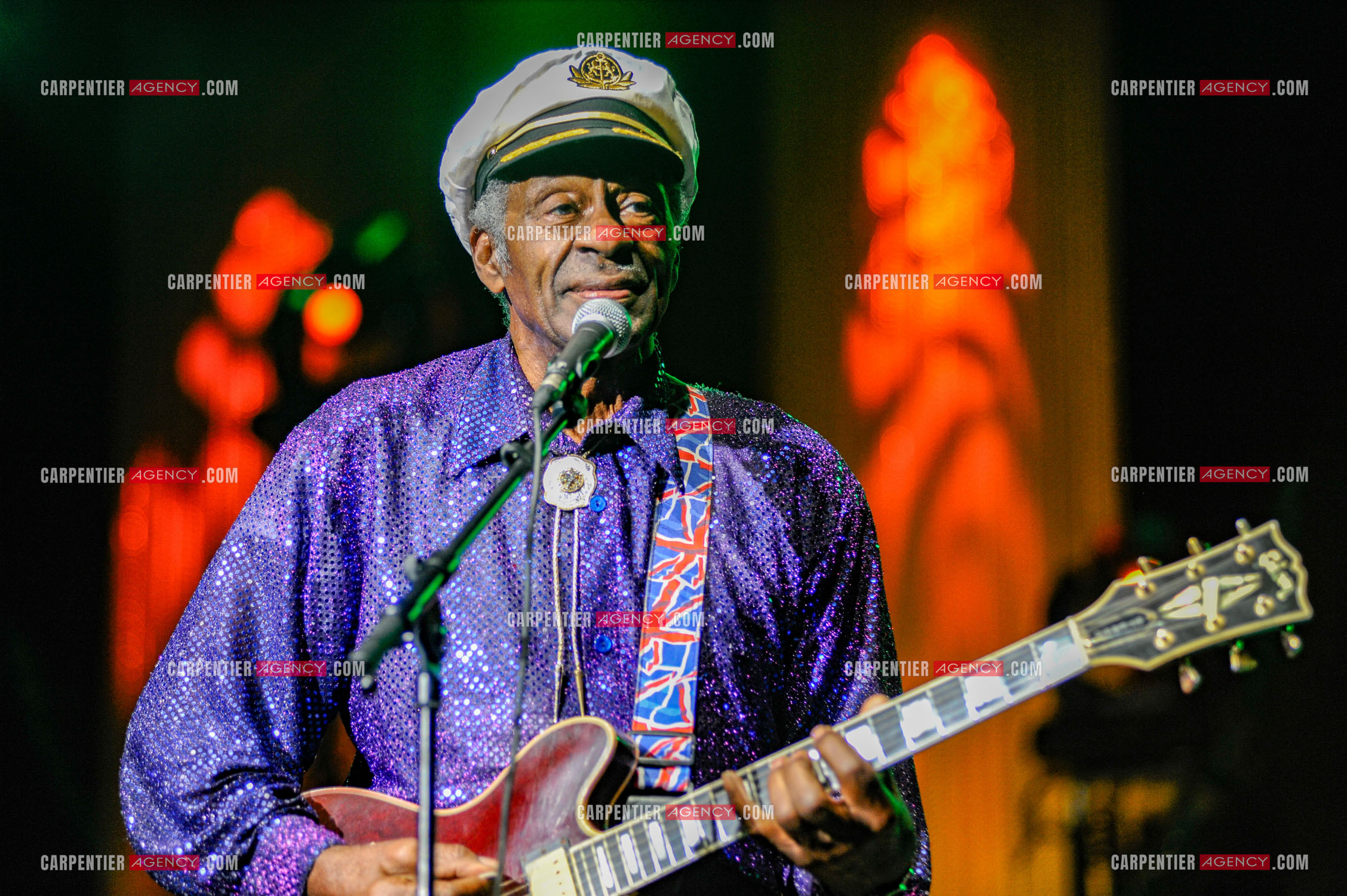 Le chanteur Américain Chuck Berry lors de son concert au Zénith de Paris le 14 Novembre 2008.   ( Exclusif )