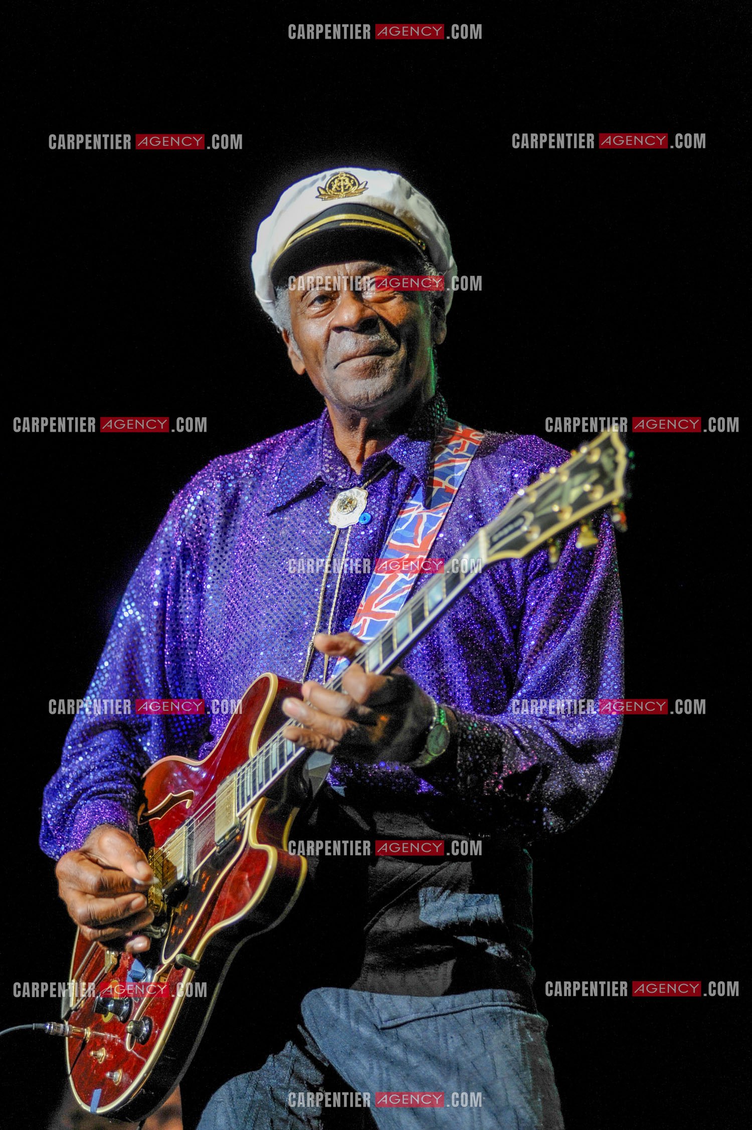 Le chanteur Américain Chuck Berry lors de son concert au Zénith de Paris le 14 Novembre 2008.   ( Exclusif )