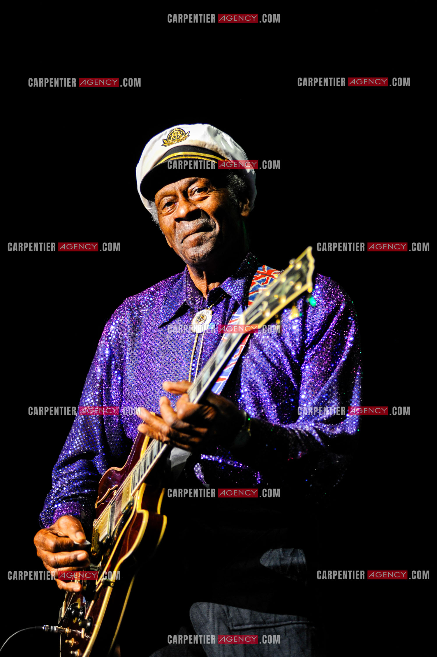Le chanteur Américain Chuck Berry lors de son concert au Zénith de Paris le 14 Novembre 2008.   ( Exclusif )
