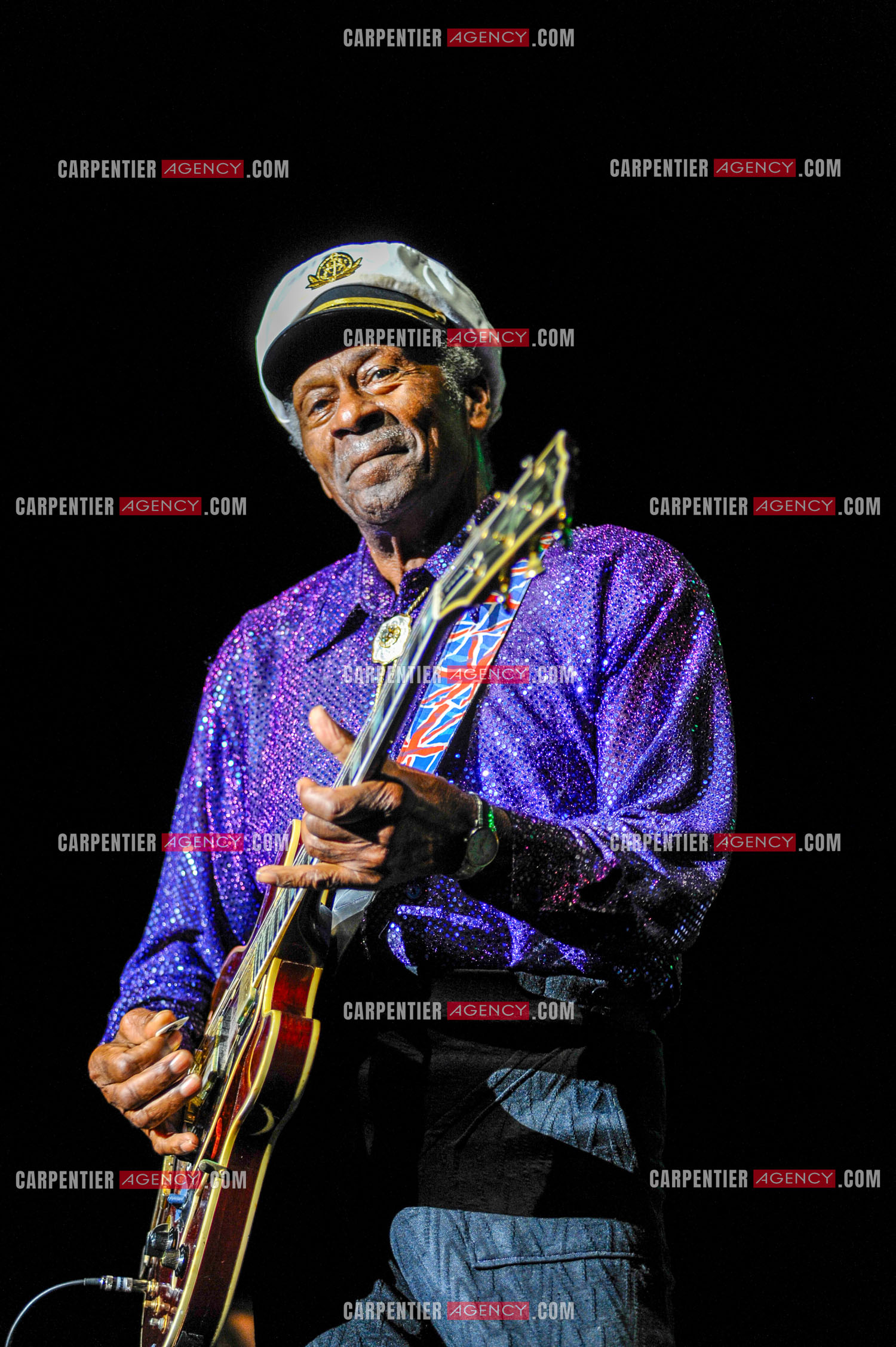 Le chanteur Américain Chuck Berry lors de son concert au Zénith de Paris le 14 Novembre 2008.   ( Exclusif )