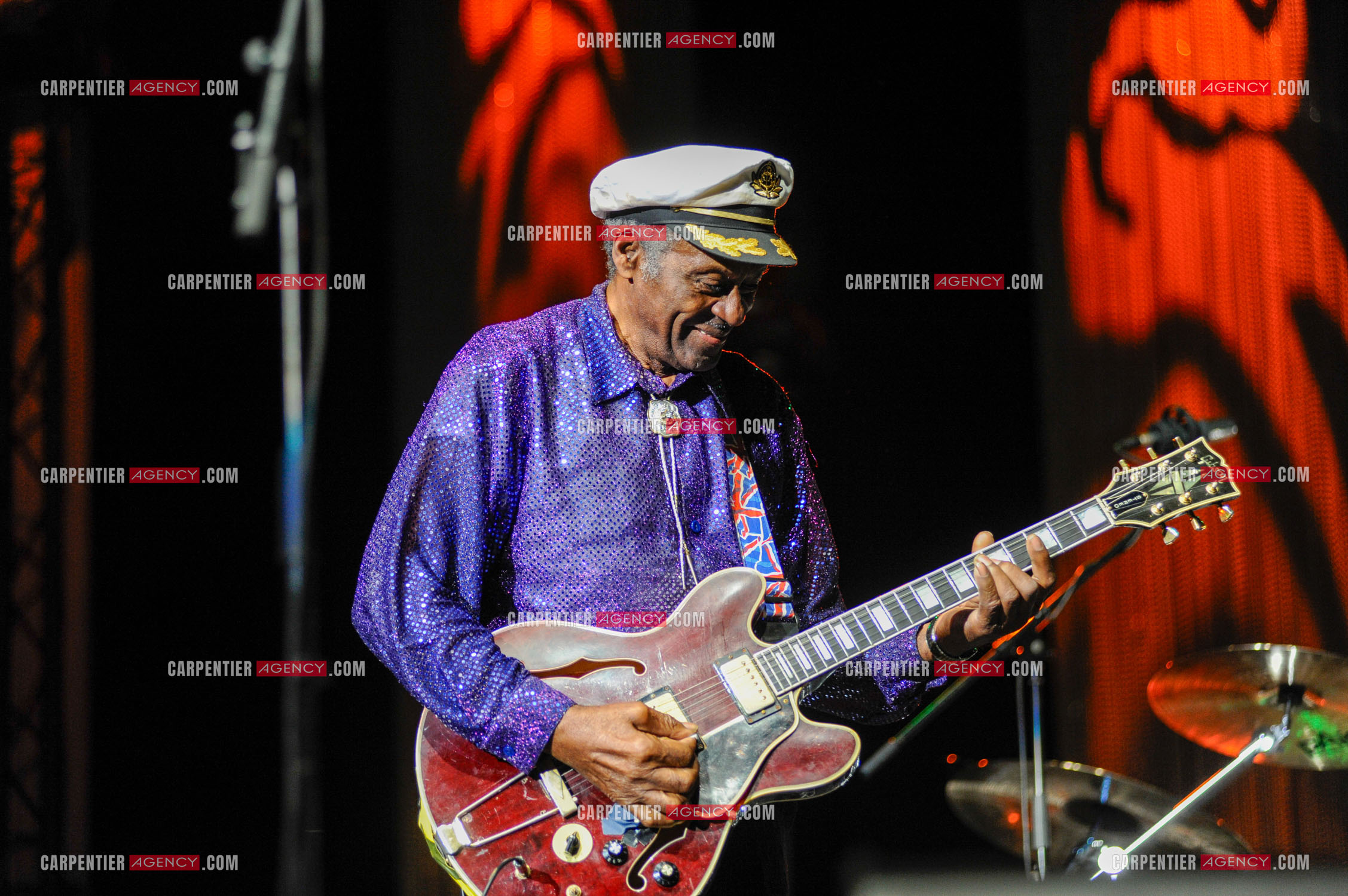 Le chanteur Américain Chuck Berry lors de son concert au Zénith de Paris le 14 Novembre 2008.   ( Exclusif )