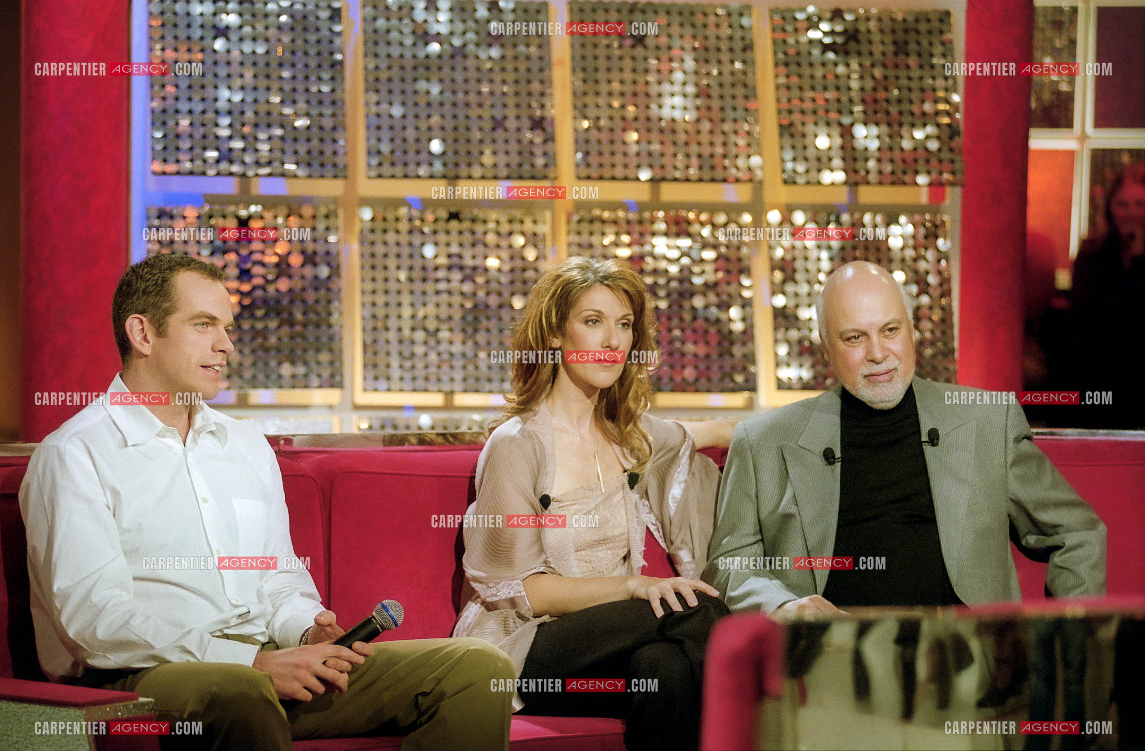 Enregistrement de l'émission spéciale Céline Dion et son mari René sur France 2. Invité de Céline, Garou le 19 mars 2002.      ( Exclusif )